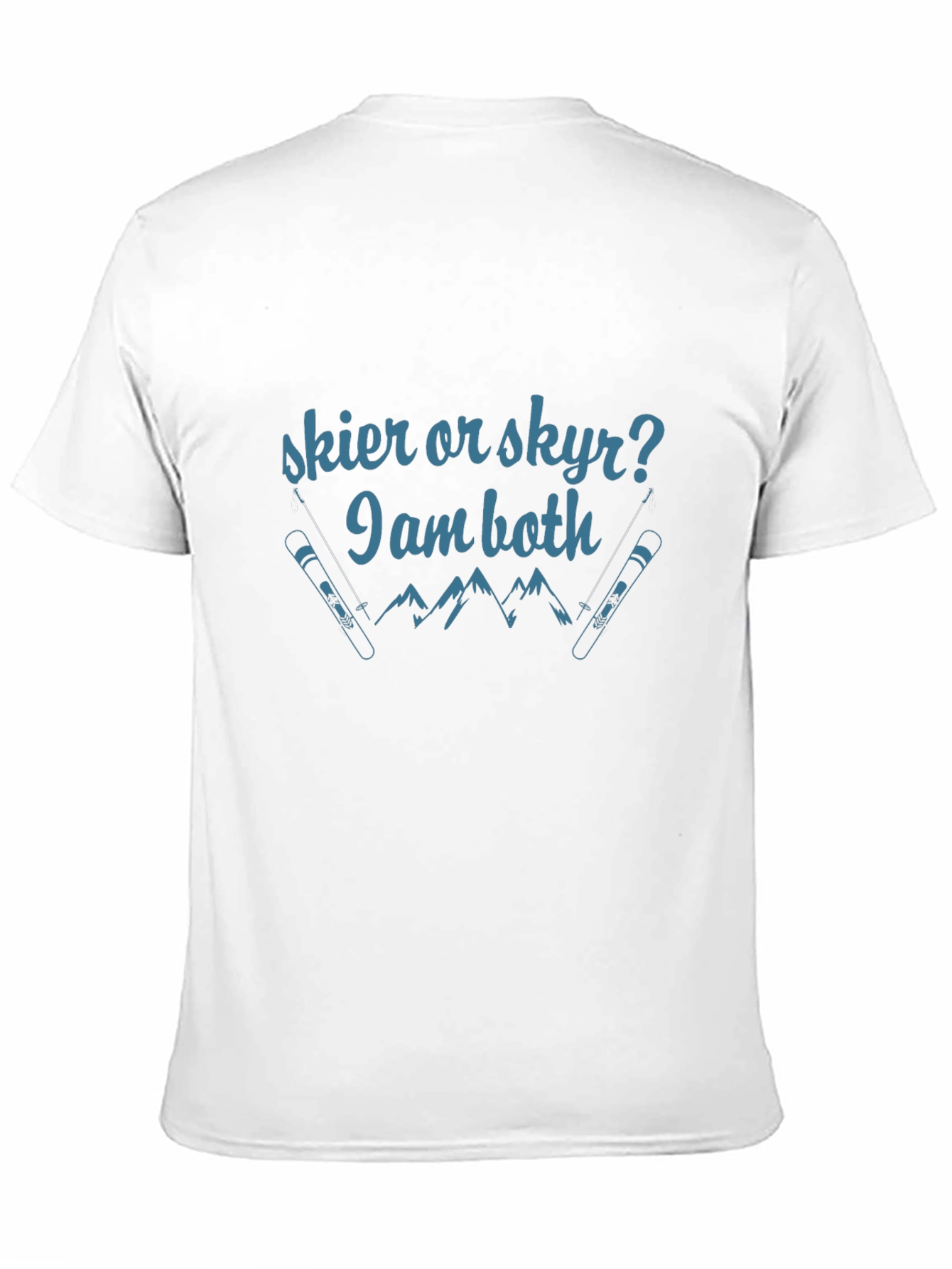 Black Skier Or Skyr? T-Shirt - I Am Both! view 11