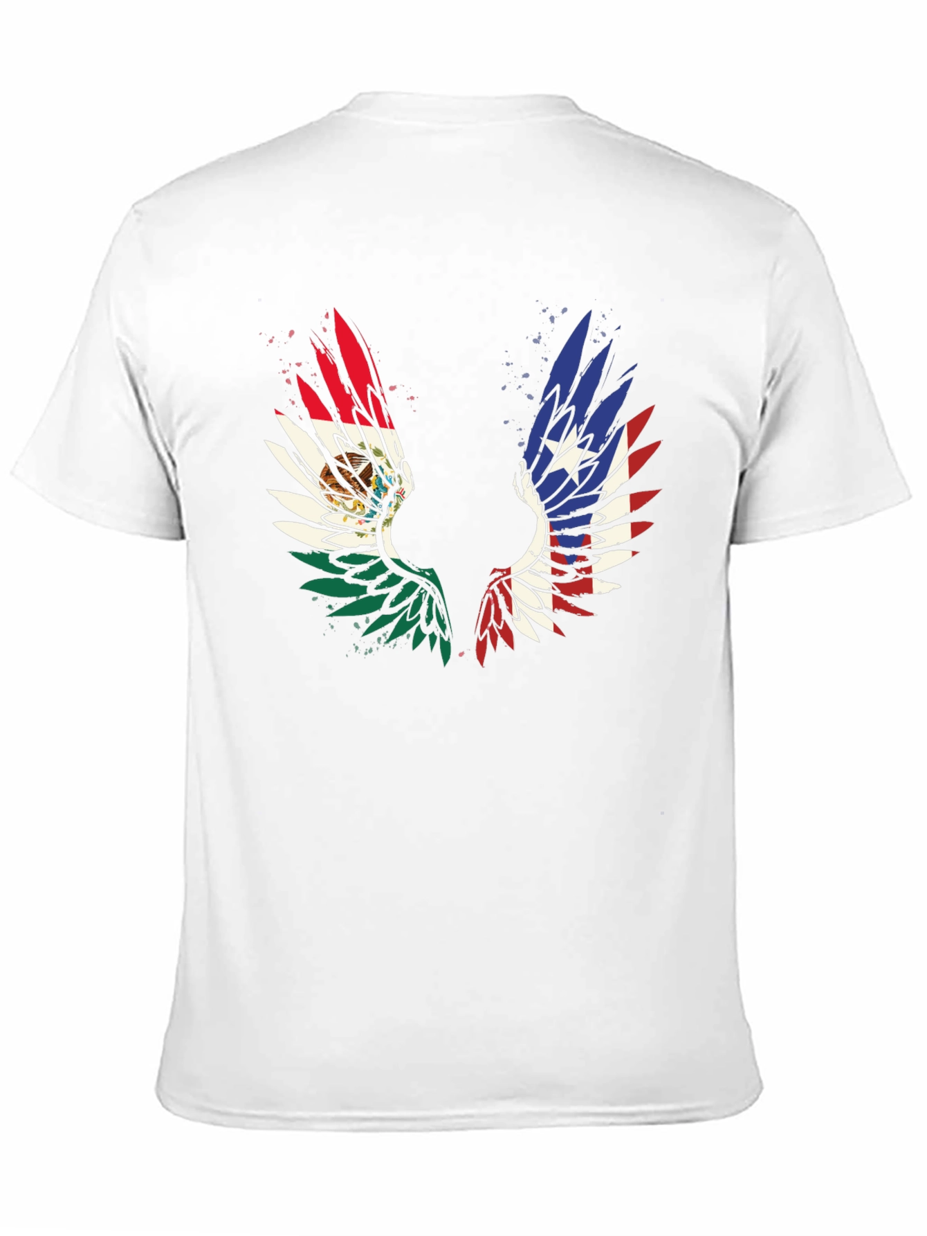 Black Mexico-Texas Wings Graphic T-Shirt view 11