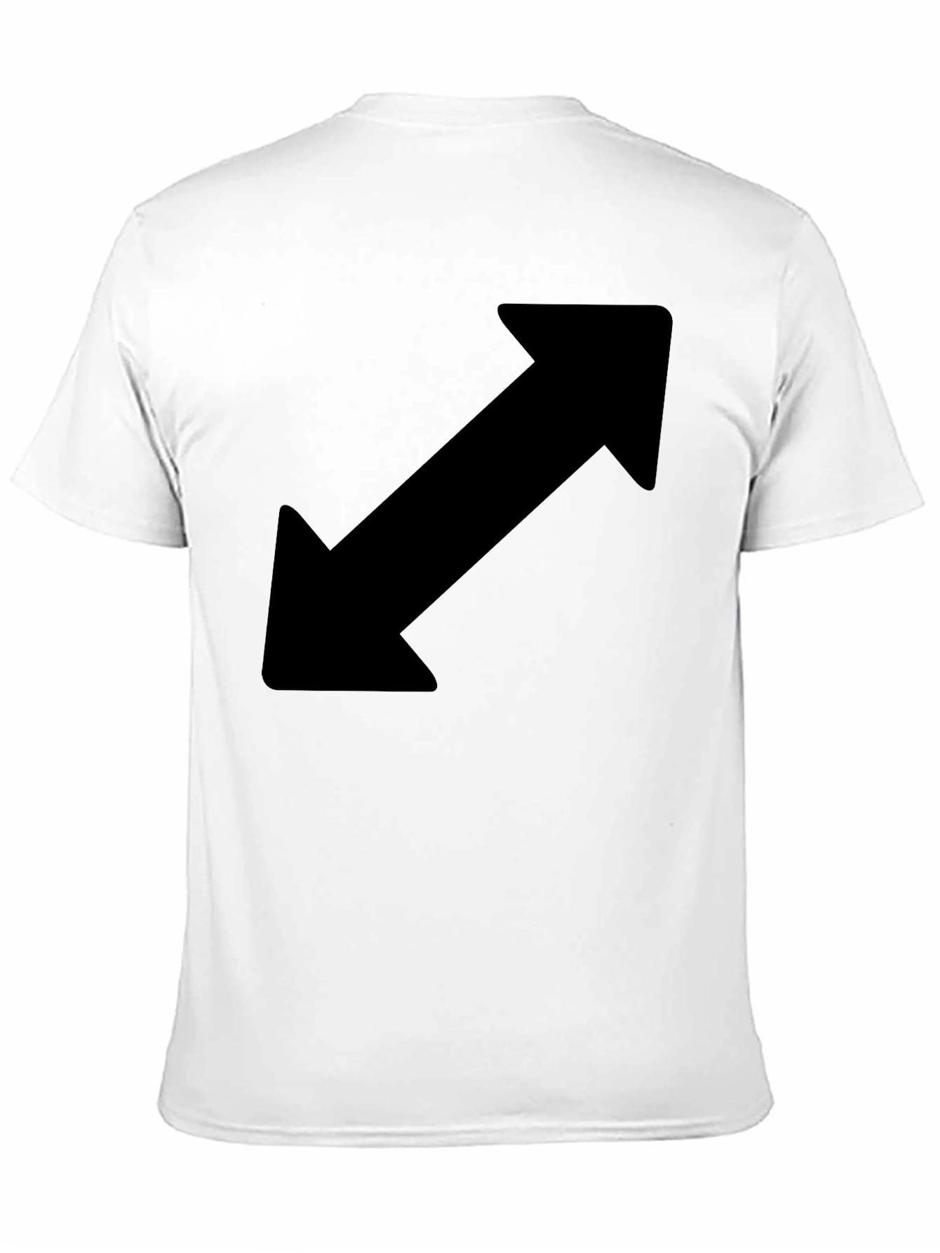 Black Diagonal Arrow Black T-Shirt view 11