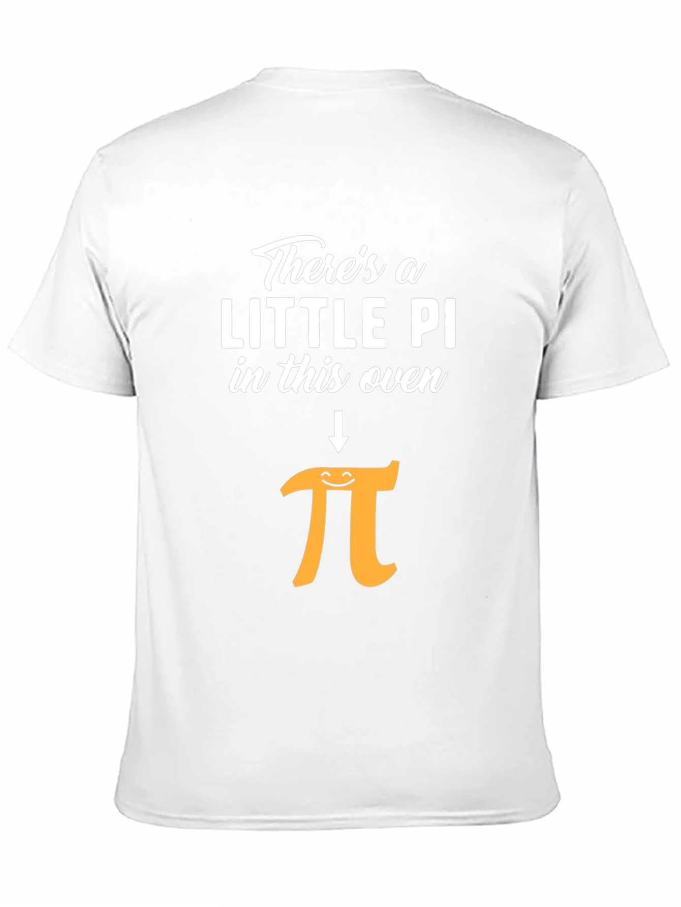Black Funny "Little Pi in This Oven" Pregnancy Announcement Shirt view 11