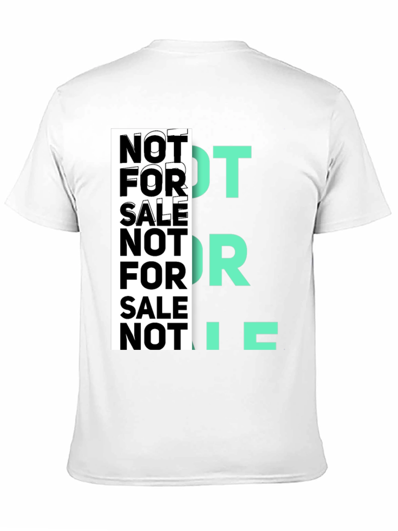 Black Edgy Graphic Tee - Not For Sale Statement T-Shirt view 11