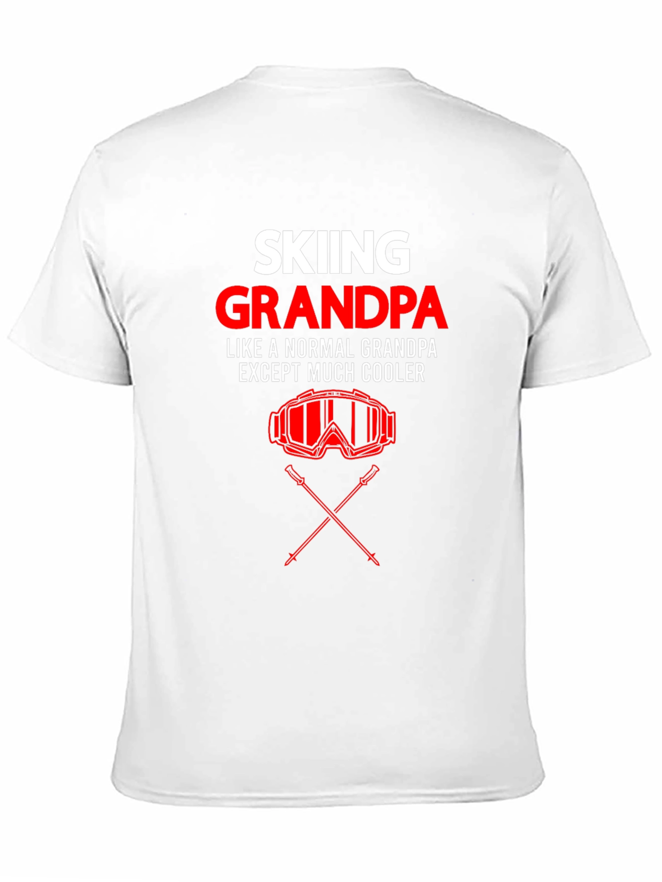 Black Skiing Grandpa T-Shirt - Cool Grandfather Gift view 11