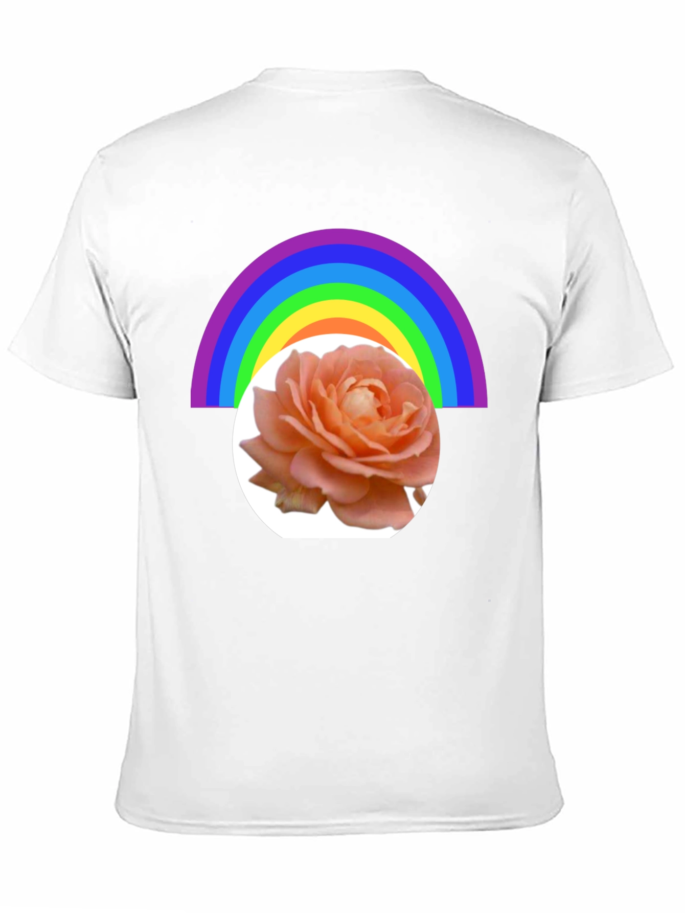 Black Rainbow Rose Graphic Tee - Stylish Casual Wear view 11