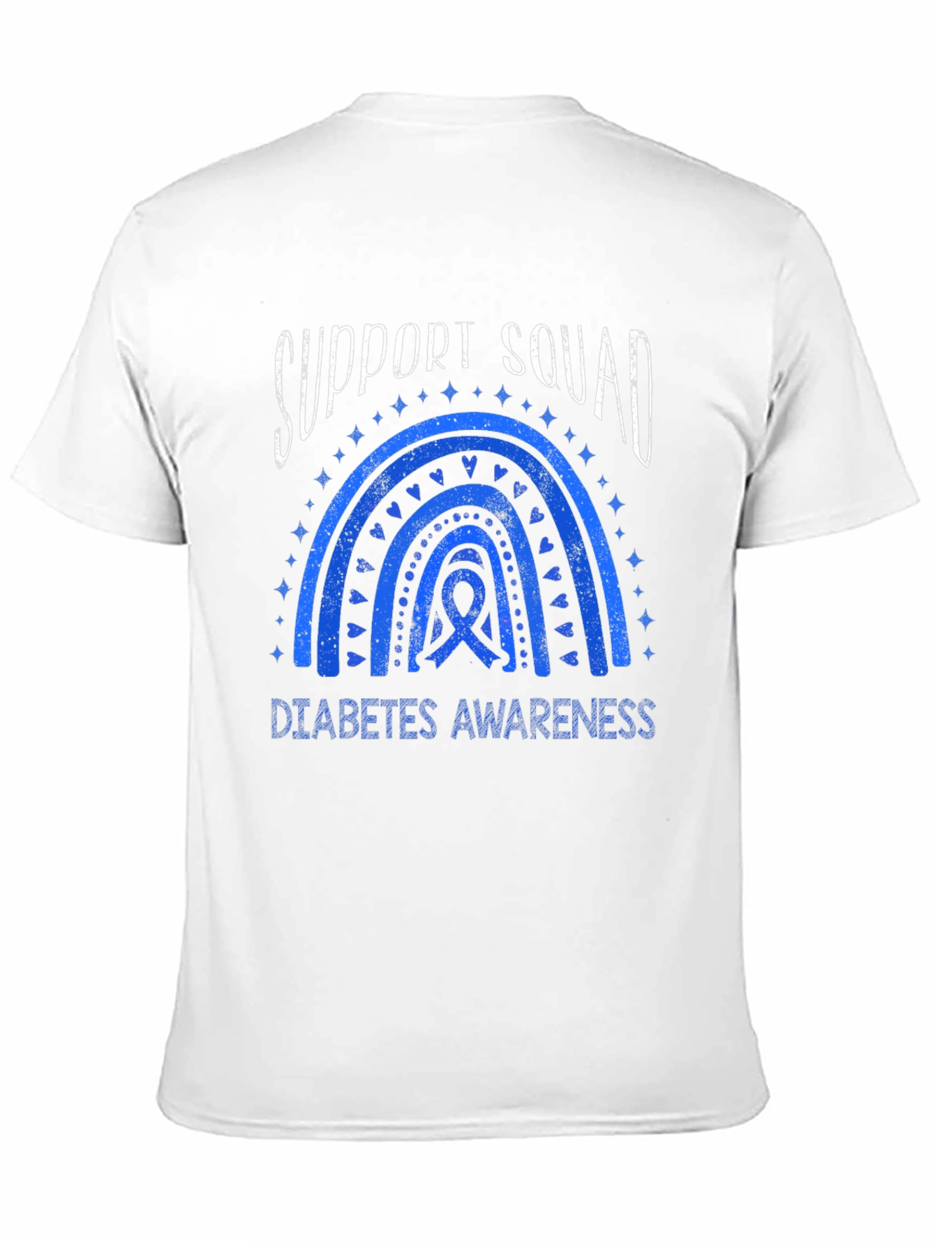 Black Diabetes Awareness Support Squad T-Shirt view 11