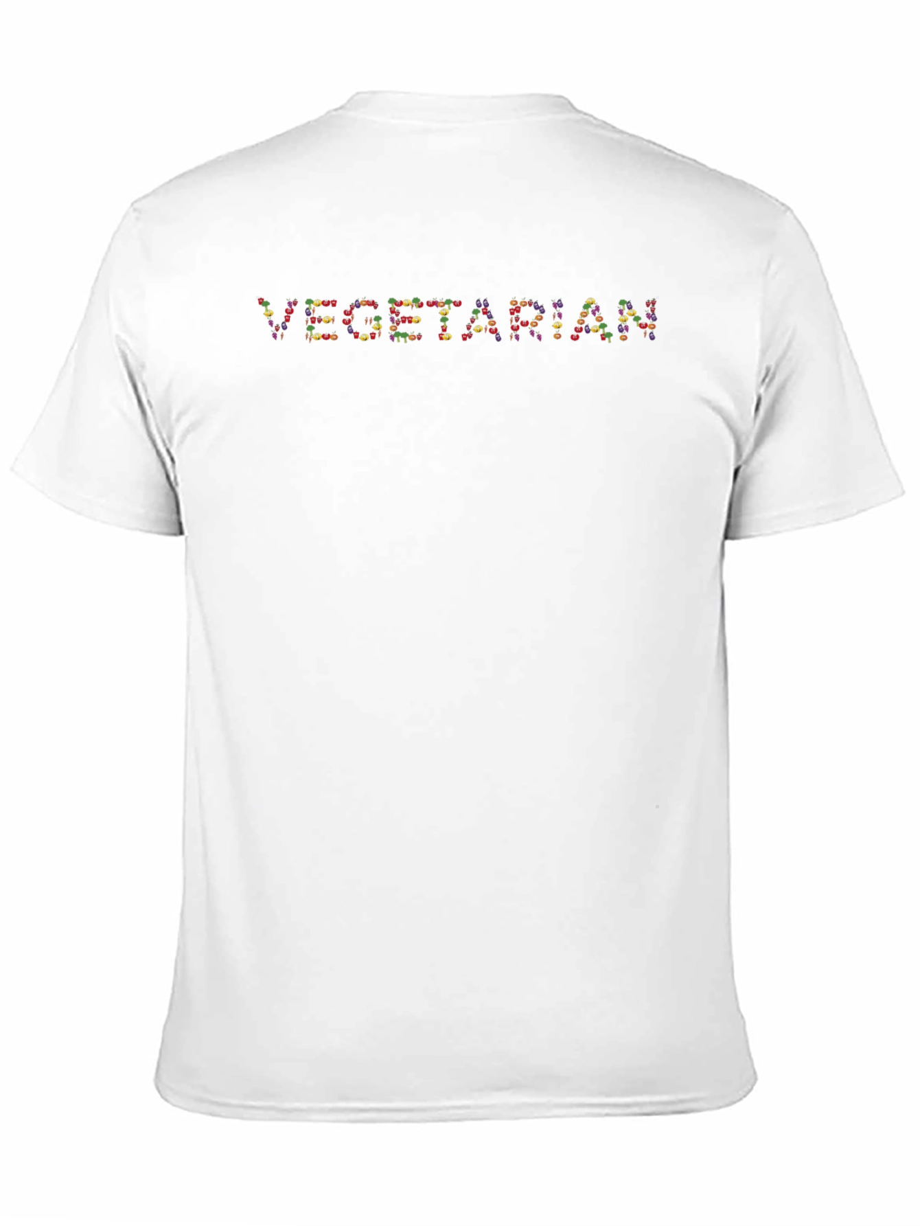 Black Vegetarian Graphic Print Crew Neck T-Shirt view 11