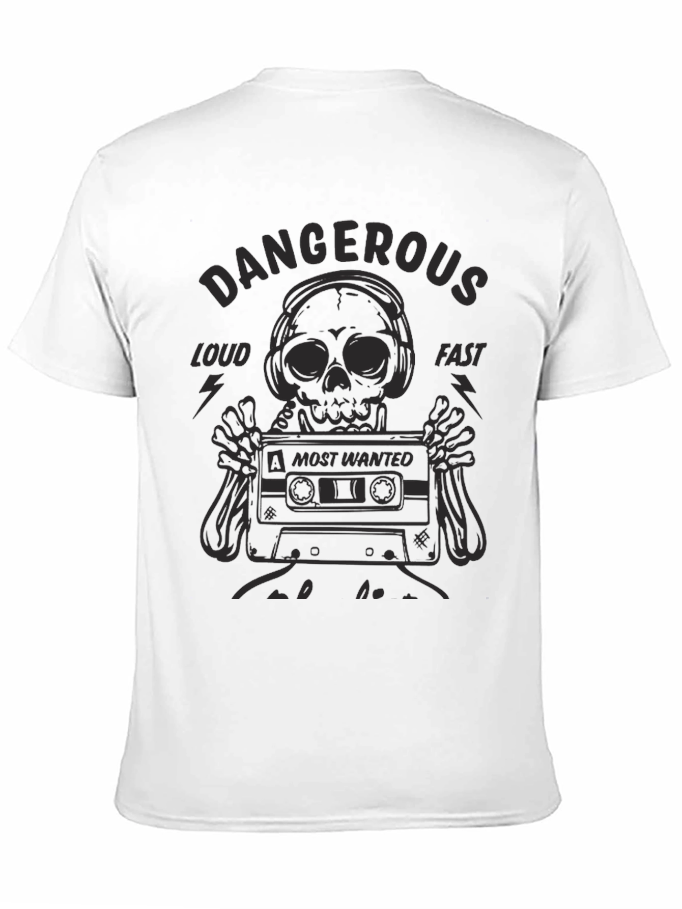 Dangerous Loud Fast Graphic Tee - Skull & Cassette - 11