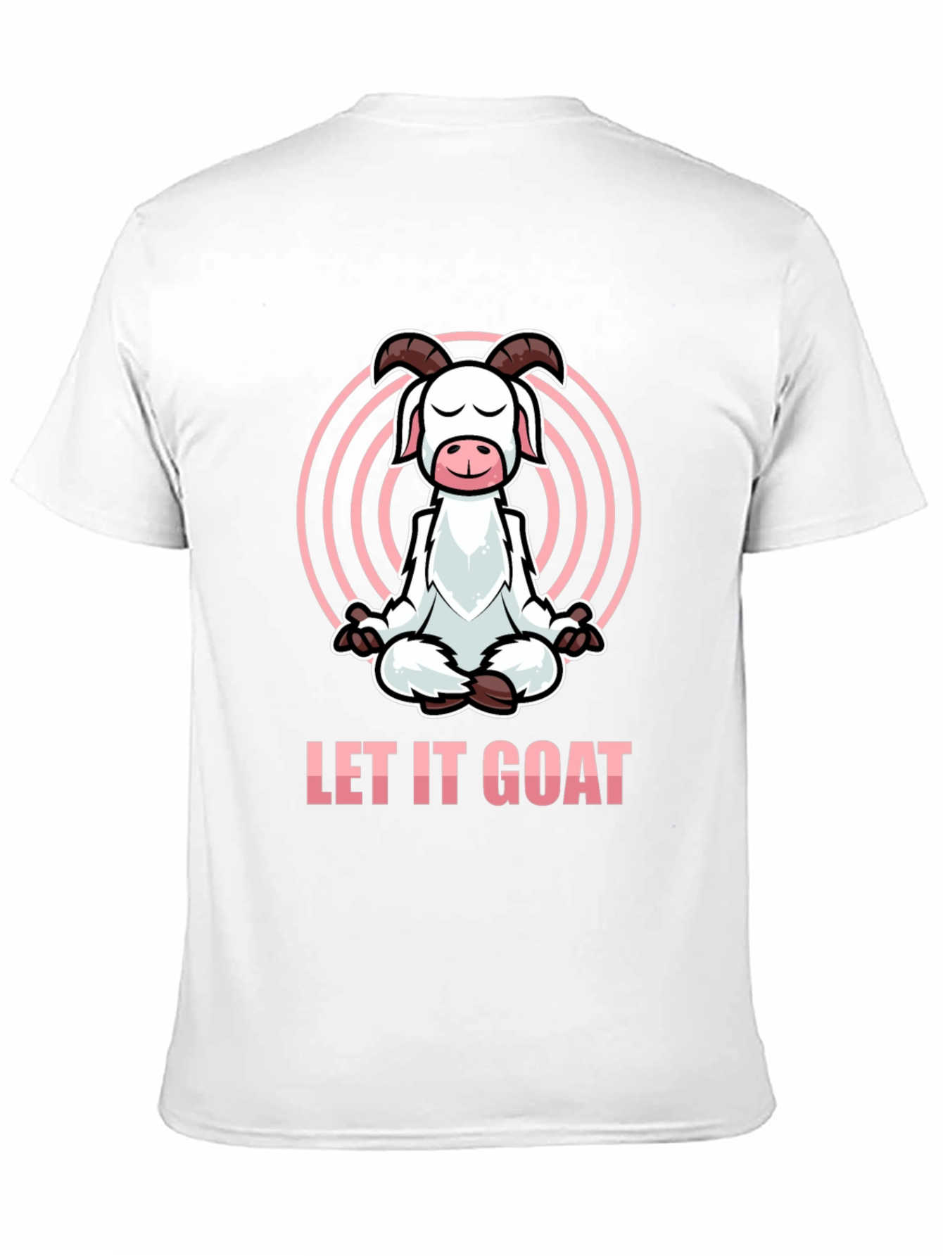 Black Let It Goat Meditation T-Shirt - Funny Yoga Design view 11