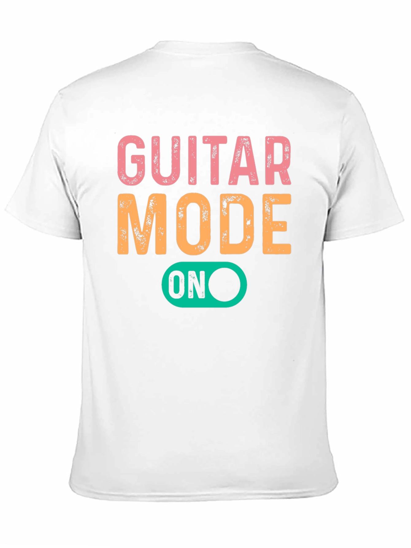 Black Guitar Mode On Graphic Tee - Black Cotton T-Shirt view 11