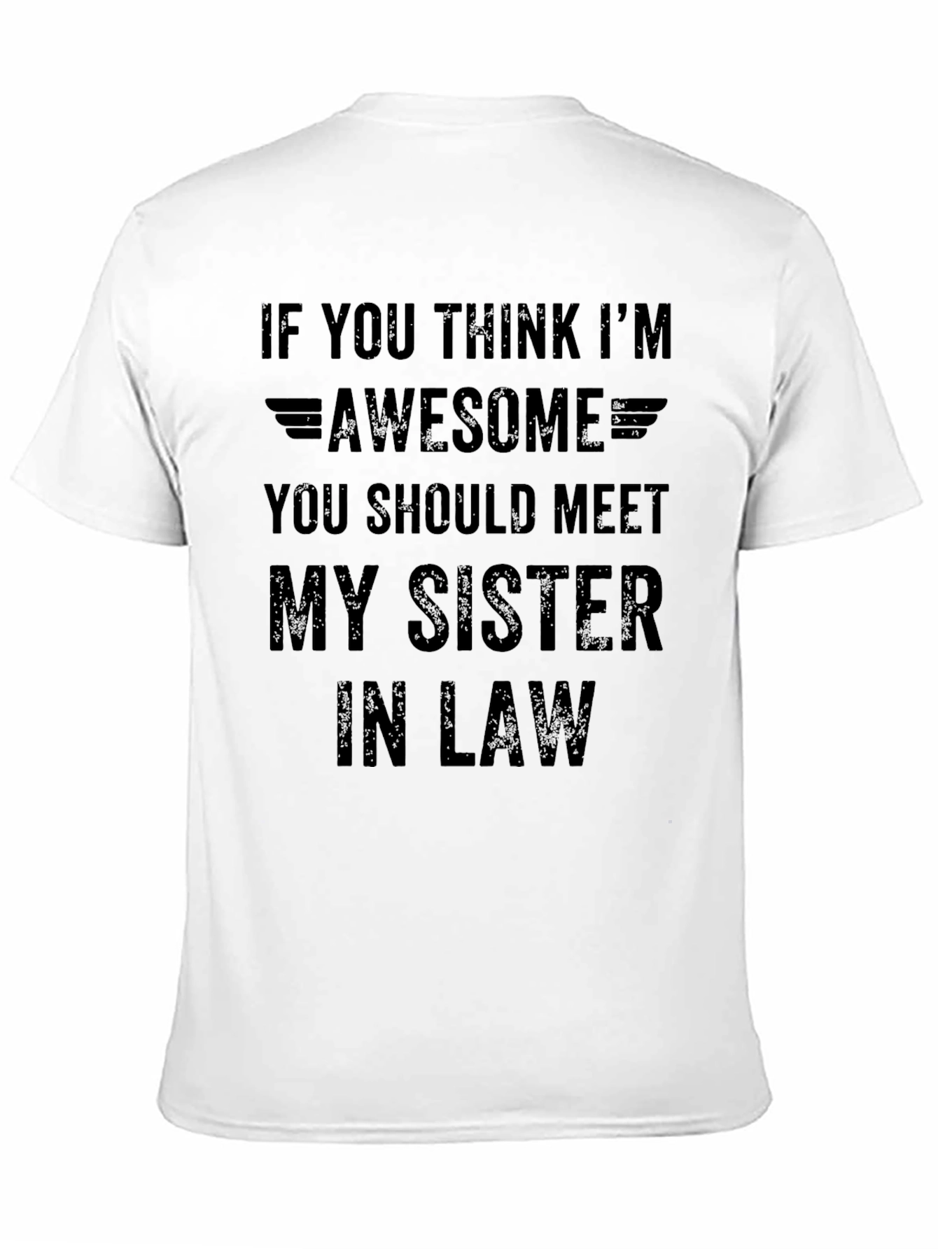 Black Awesome Sister-in-Law Men's Black T-Shirt view 11