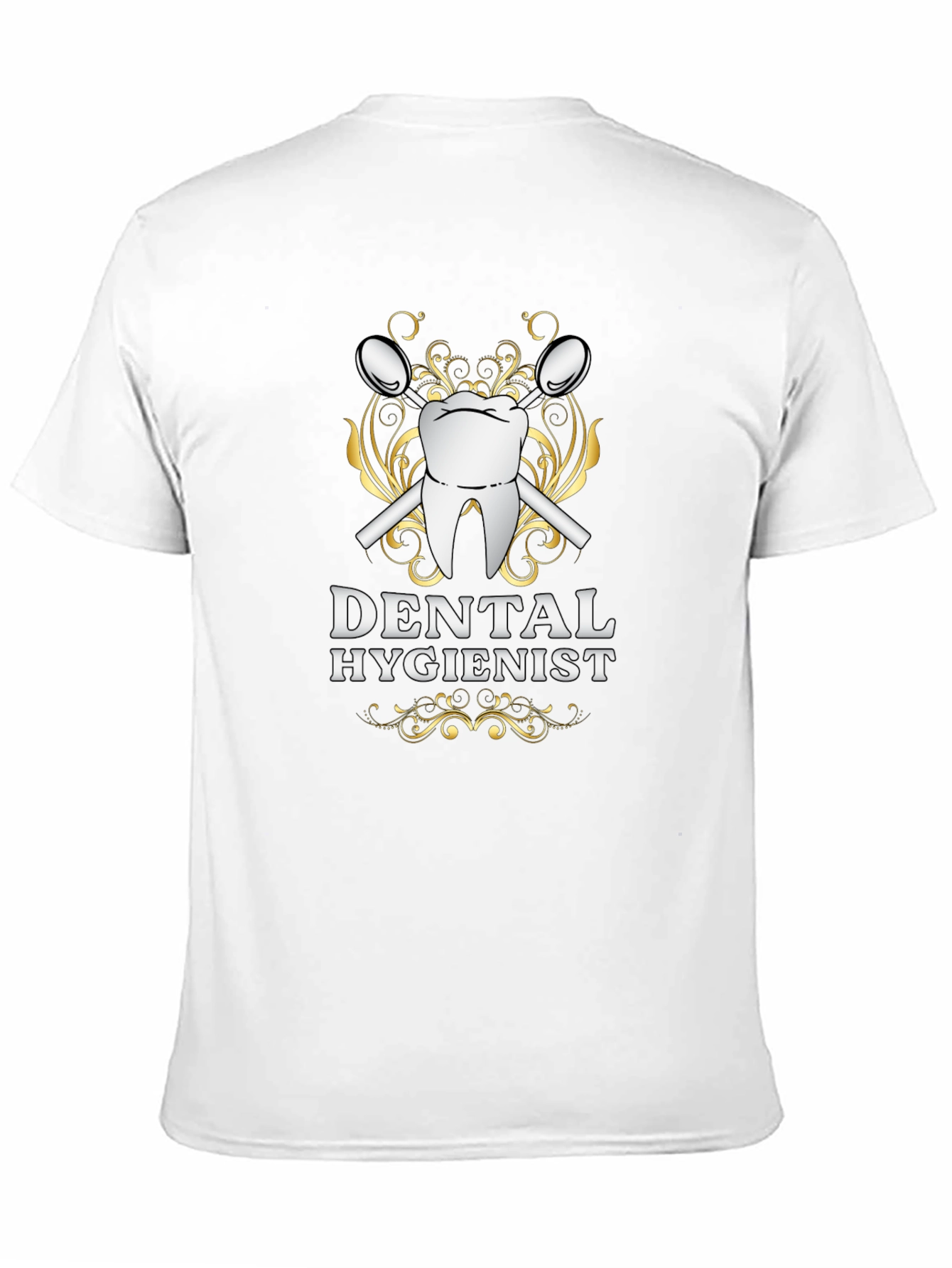 Black Dental Hygienist Graphic T-Shirt - Black Cotton Tee view 11