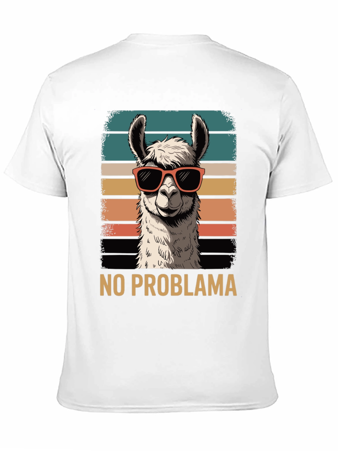 Black No Problama Llama Graphic Tee - Cool & Quirky Style view 11