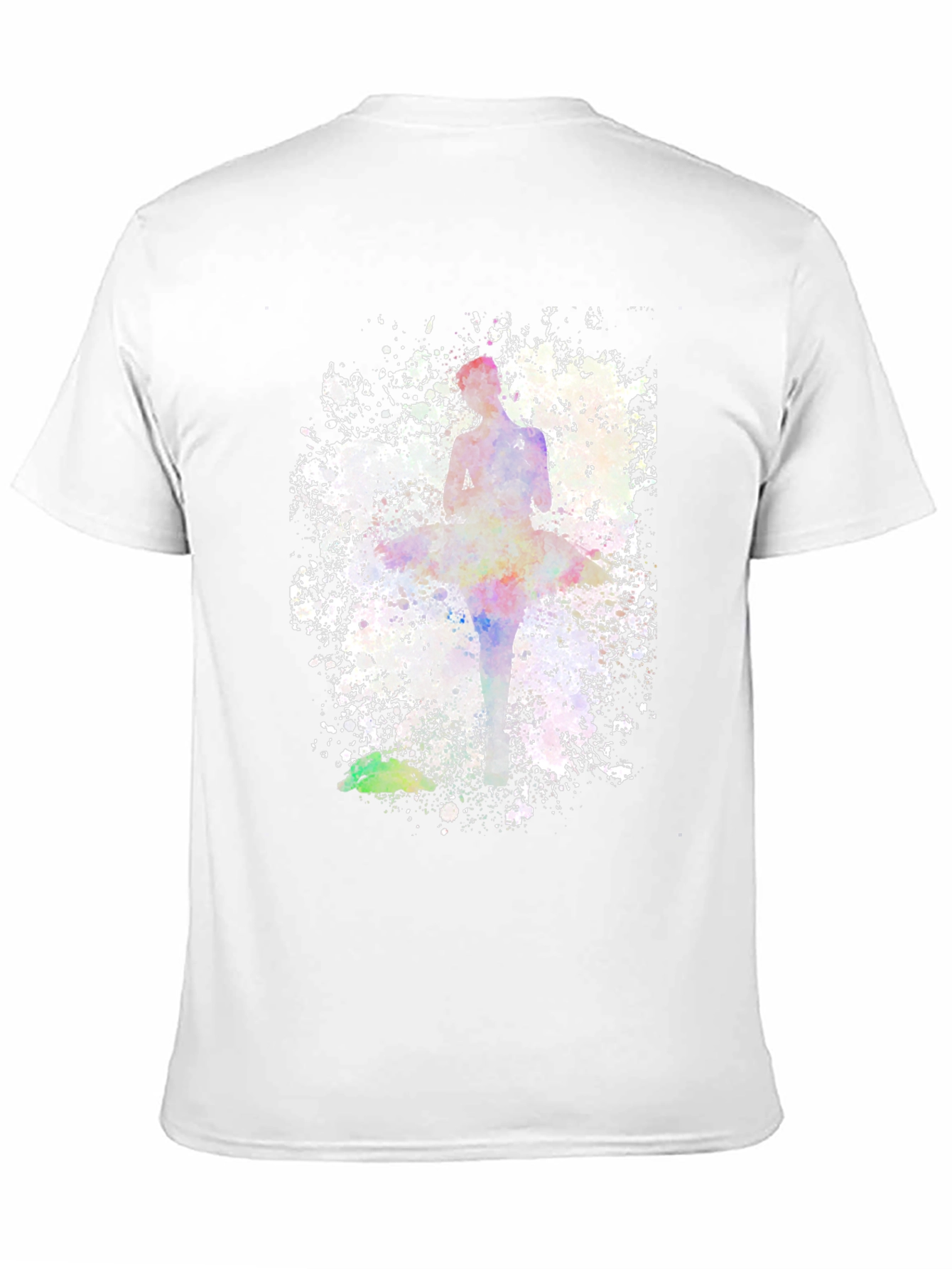 Black Watercolor Ballerina Black T-Shirt - Dance Lover Tee view 11