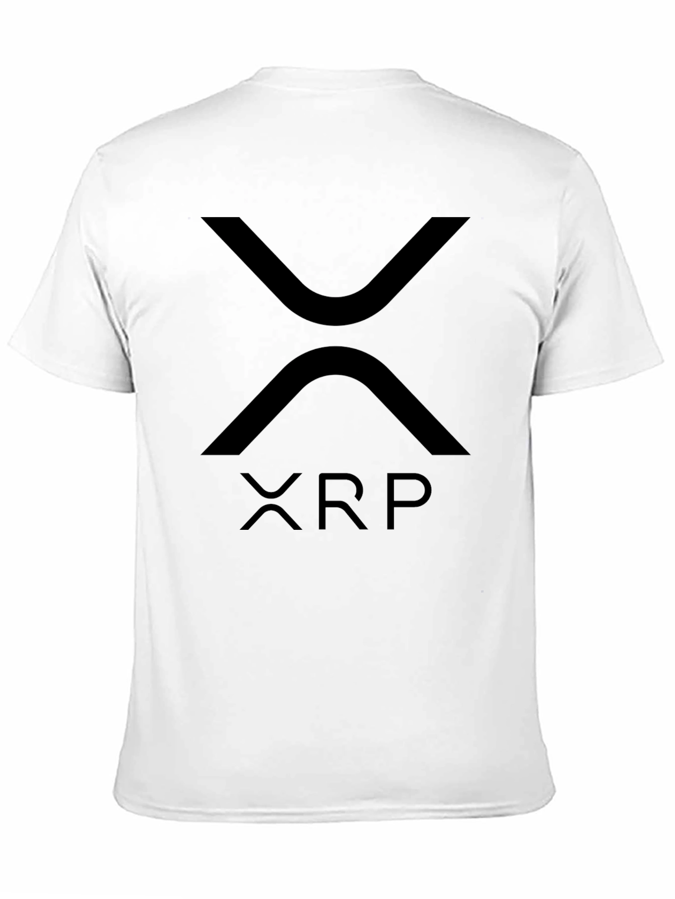 Black XRP Cryptocurrency Logo Black T-Shirt view 11