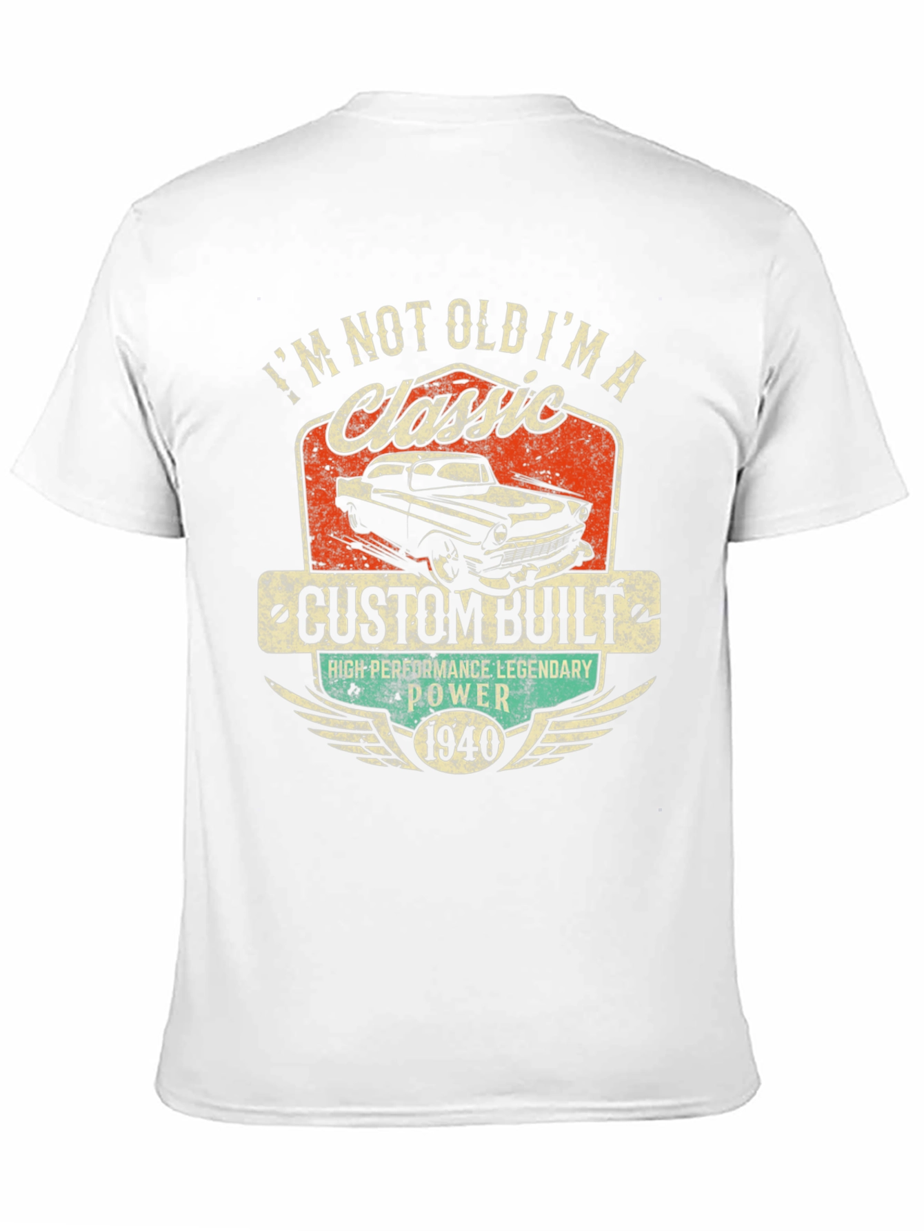 Black Classic Car T-Shirt - I'm Not Old, I'm a Classic view 11