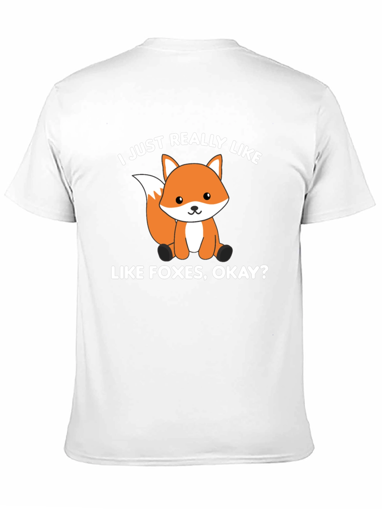 Black Cute Fox Graphic T-Shirt - I Just Really Like Foxes view 11