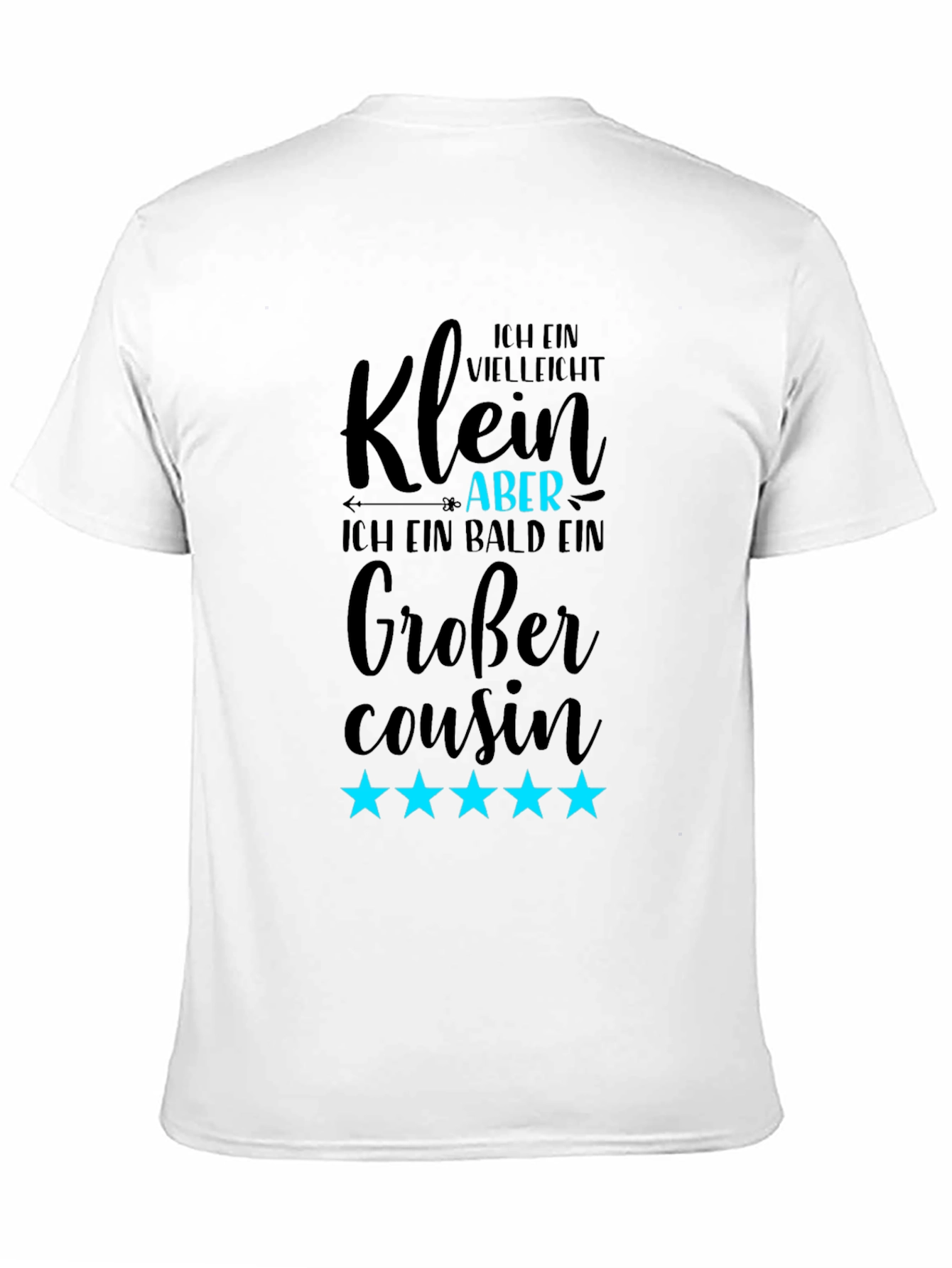 Black Funny Cousin T-Shirt - Soon to be a Big Cousin view 11