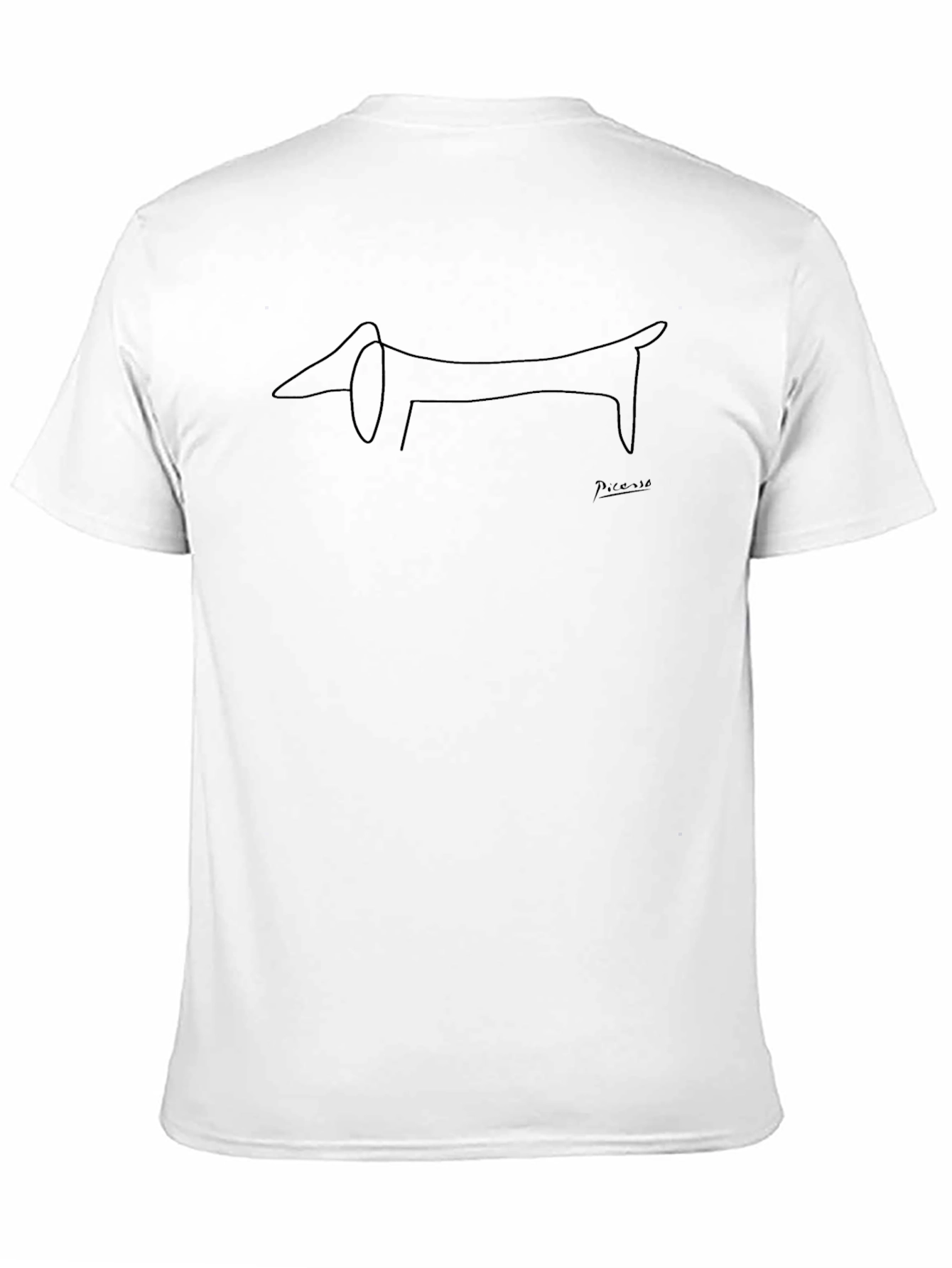 Black Minimalist Dachshund Tee view 11