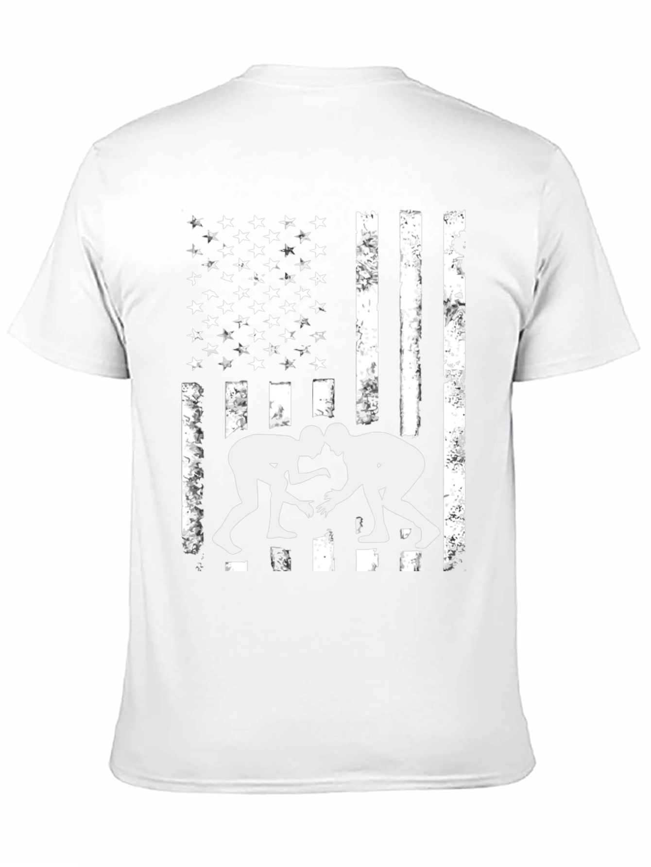 Black Wrestling USA Flag Graphic T-Shirt view 11