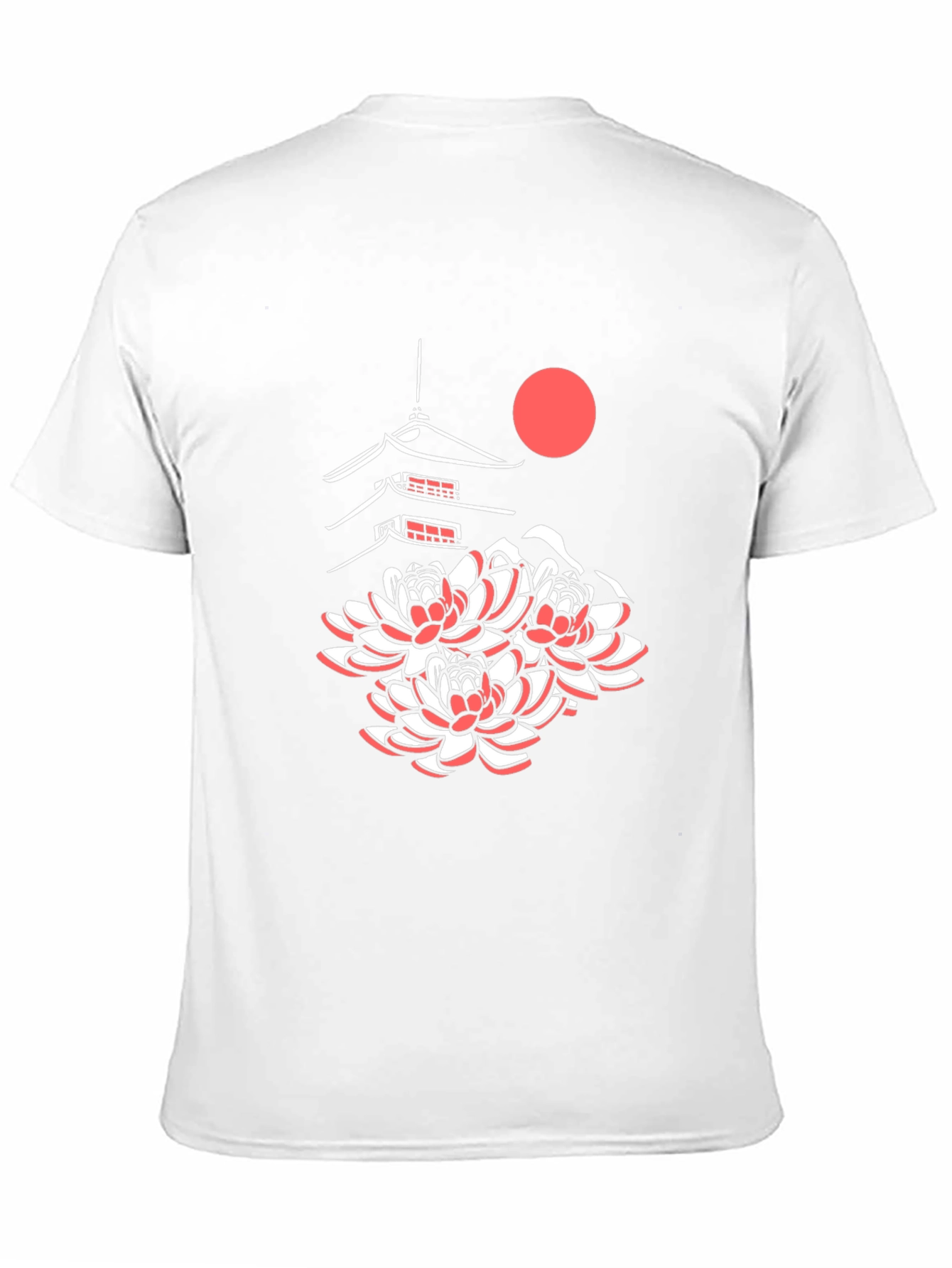 Black Japanese Pagoda & Lotus Black Tee view 11