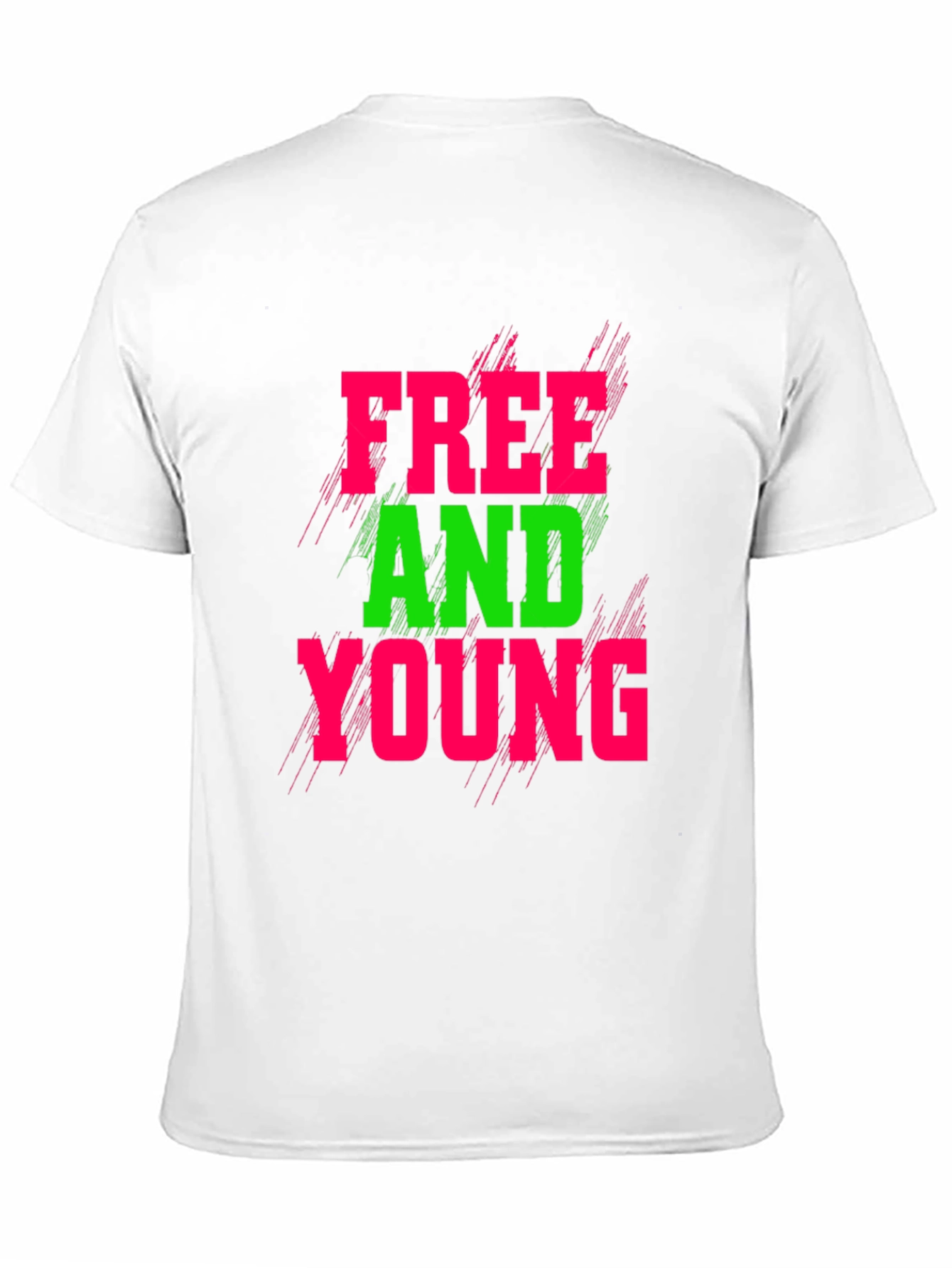Black Free and Young Graphic T-Shirt view 11