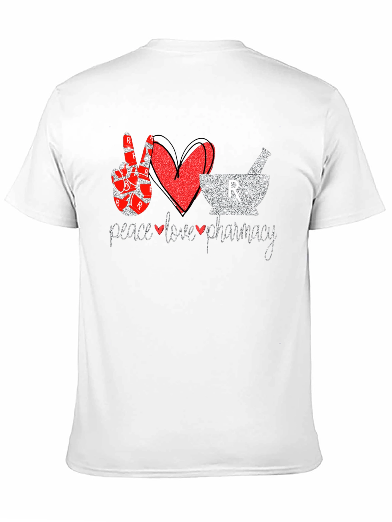 Black Peace Love Pharmacy T-Shirt view 11