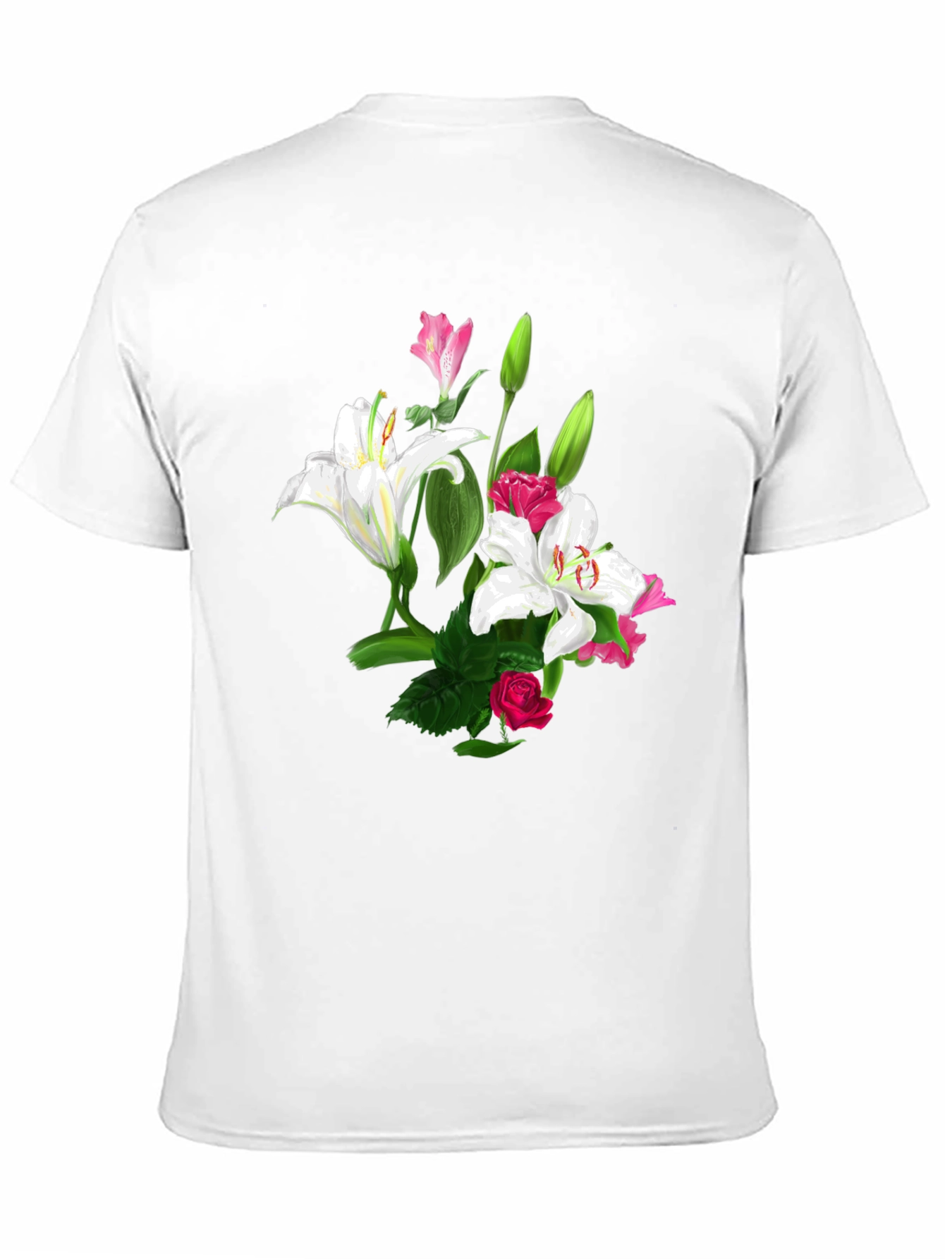 Black Floral Print T-Shirt view 11