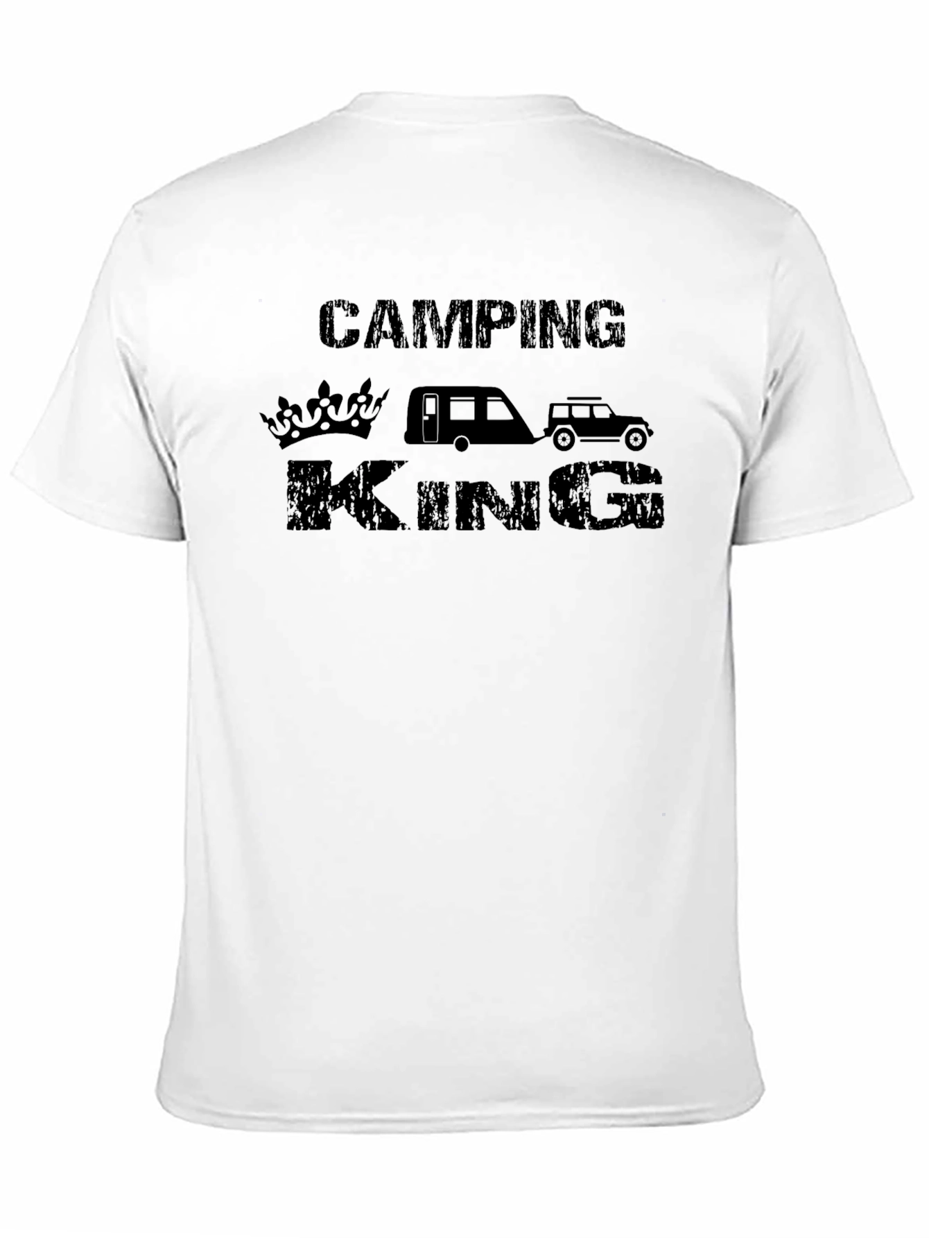 Black Camping King Graphic T-Shirt view 11