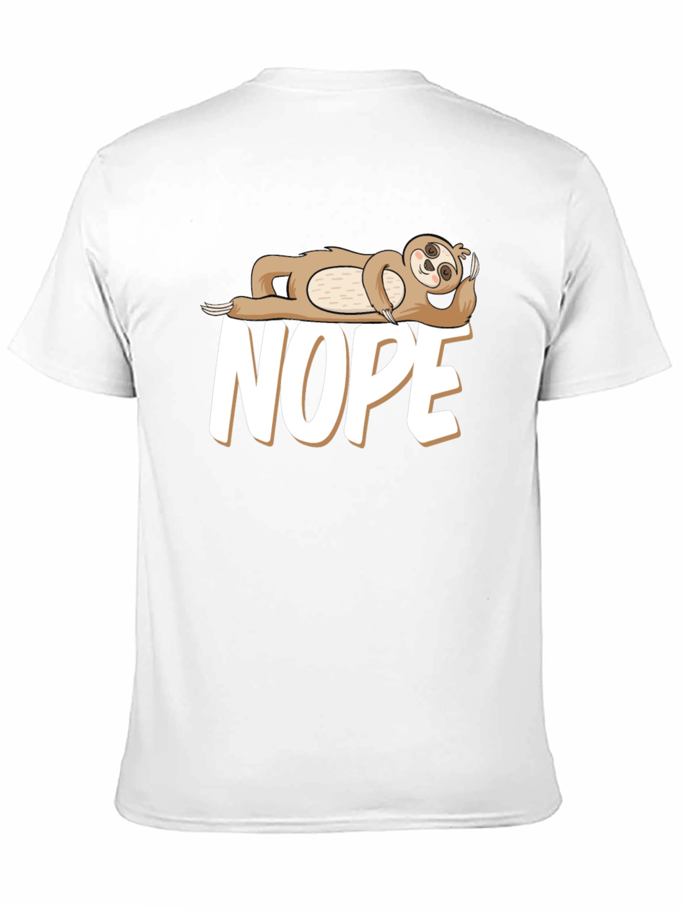 Black Nope Sloth T-Shirt - Funny Lazy Day Tee view 11