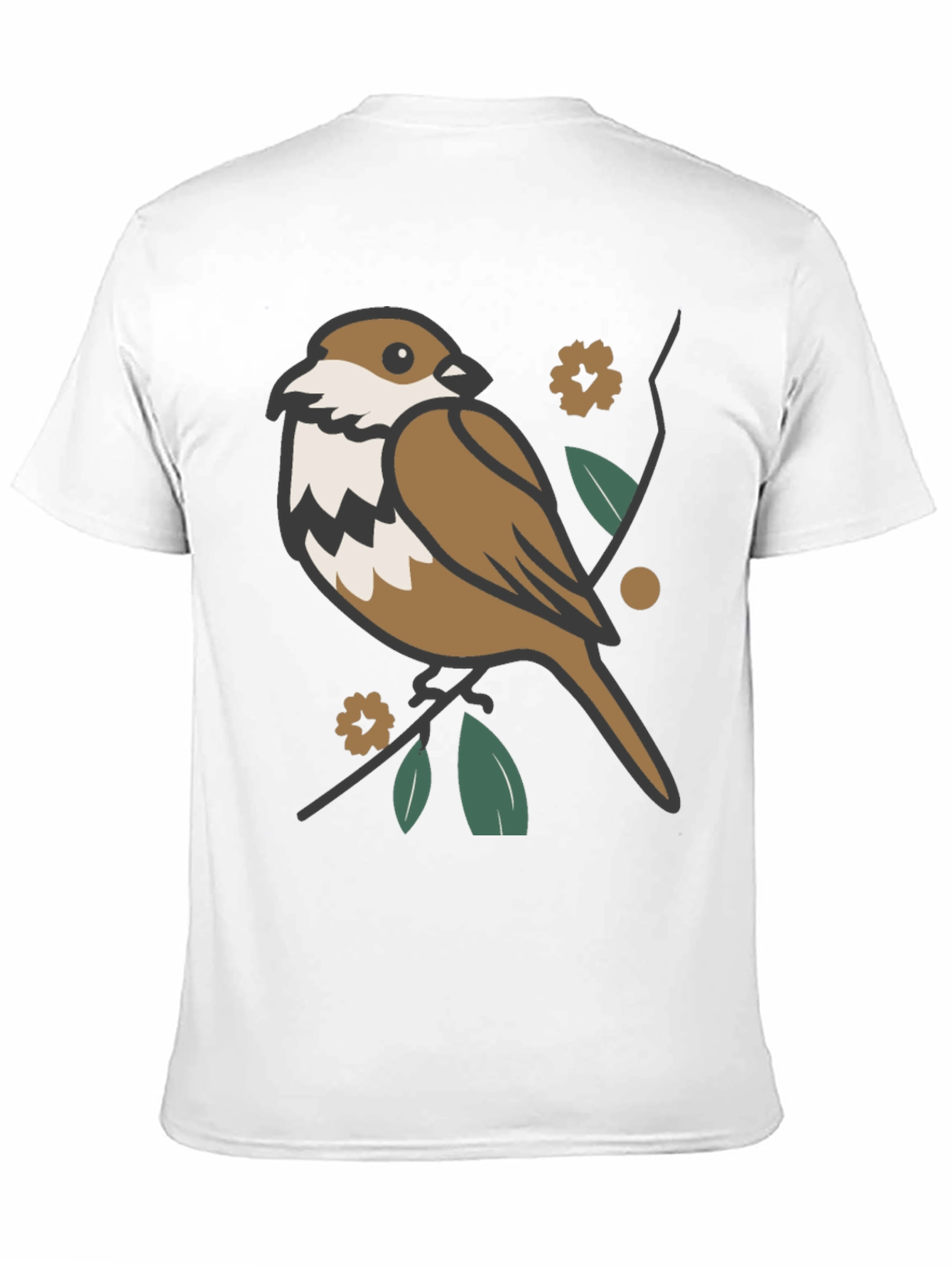 Black Bird & Branch Graphic T-Shirt - Casual Style view 11