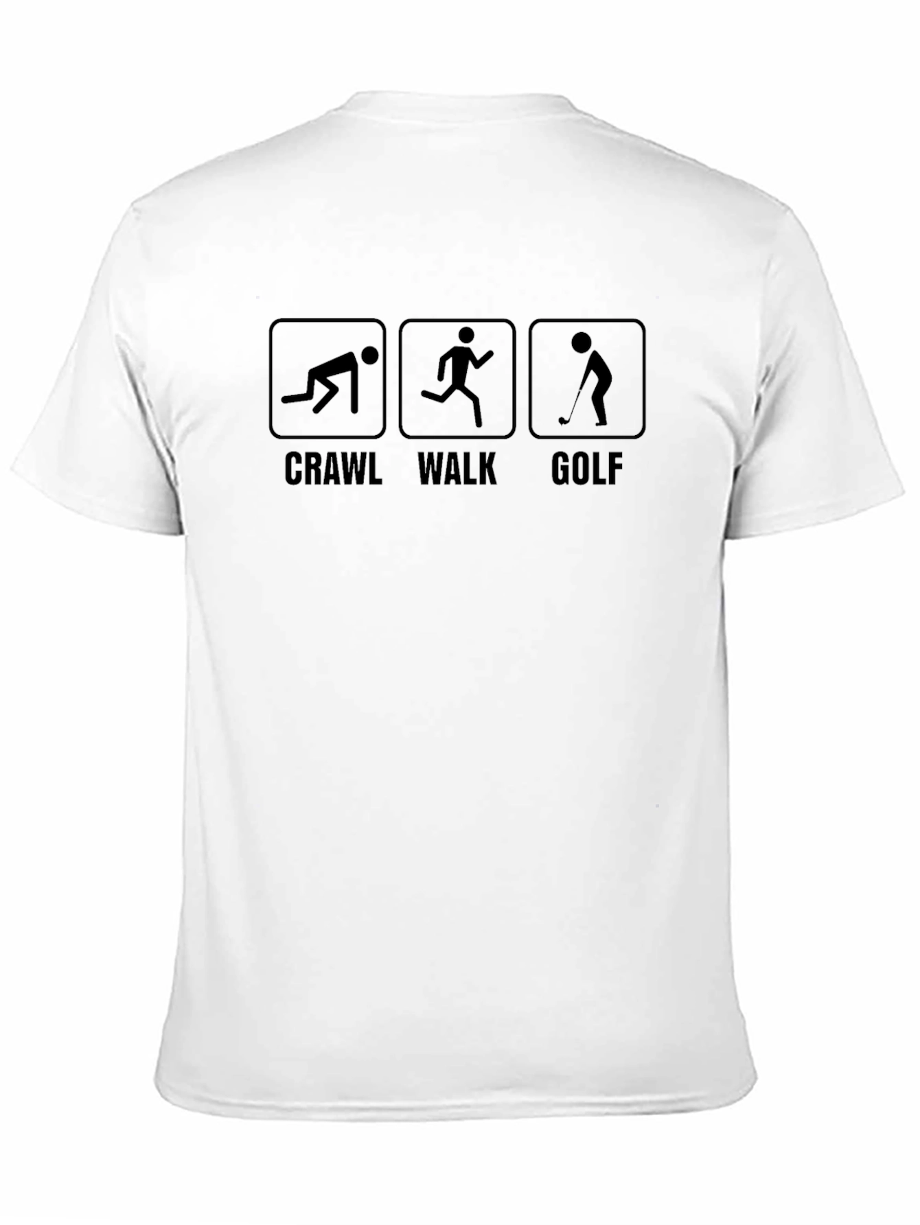 Black Crawl Walk Golf T-Shirt: Funny Golfing Tee for Dad view 11