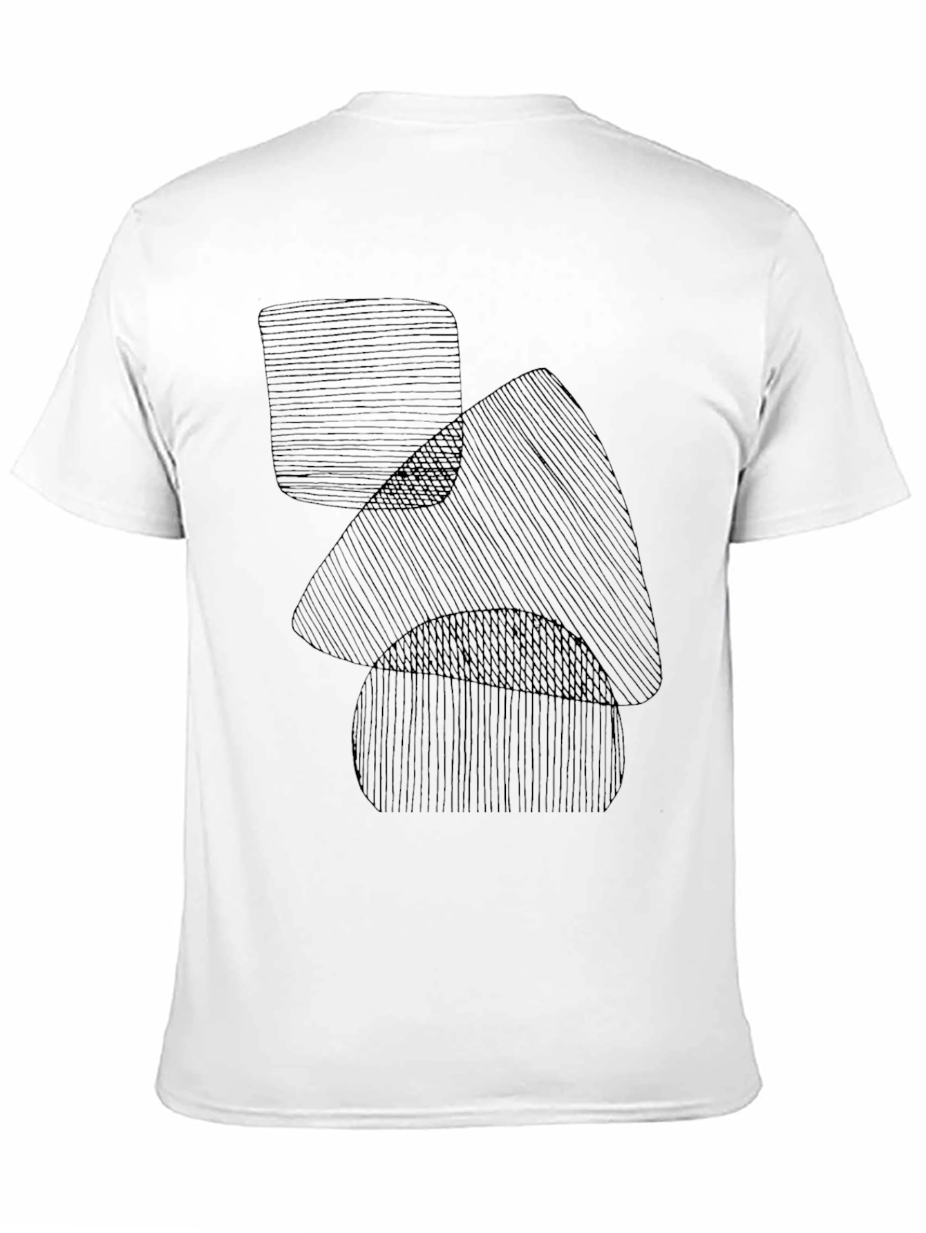 Black Abstract Graphic Print Black Tee view 11