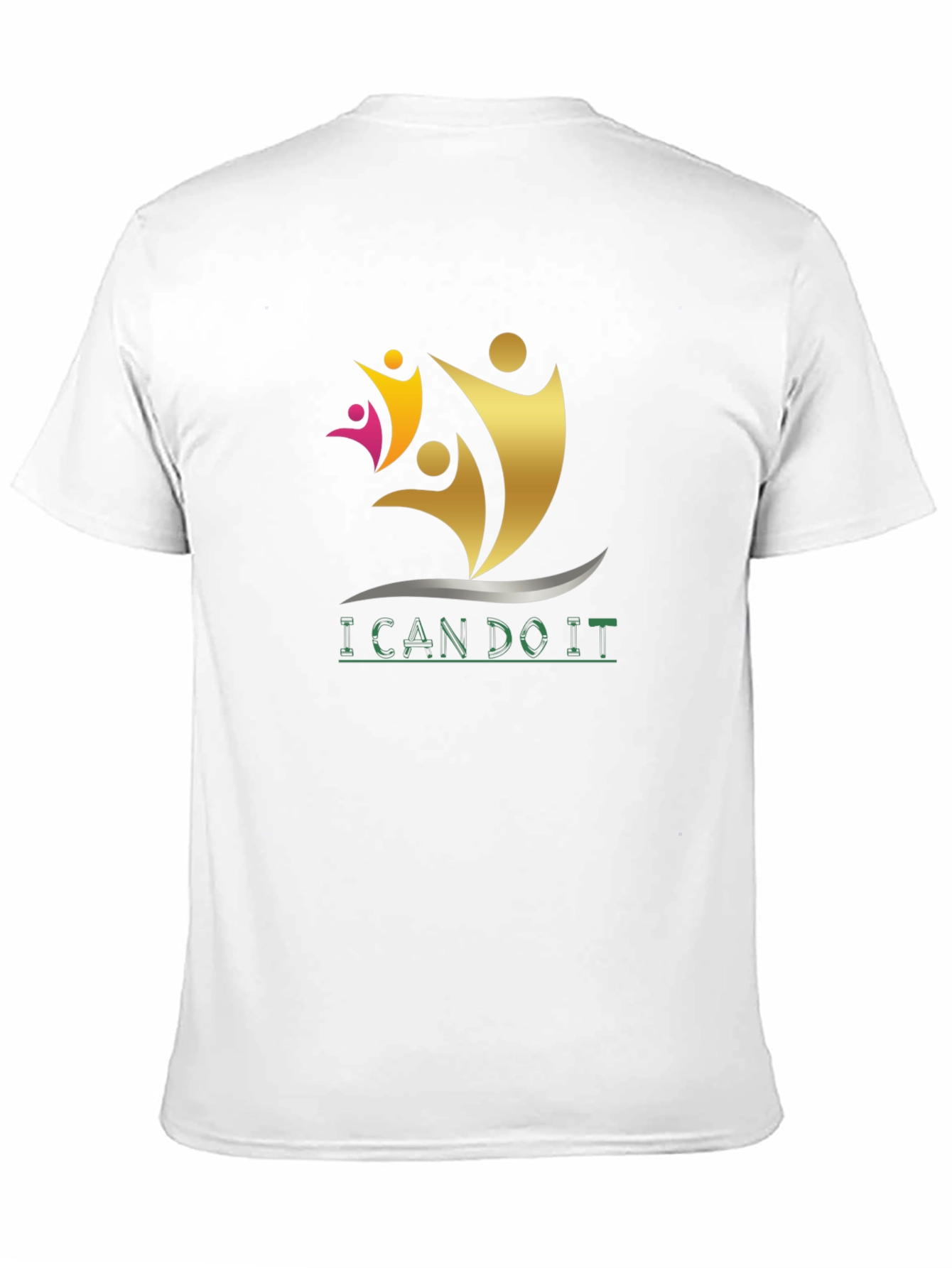 Black Inspirational Black T-Shirt - I Can Do It Design view 11