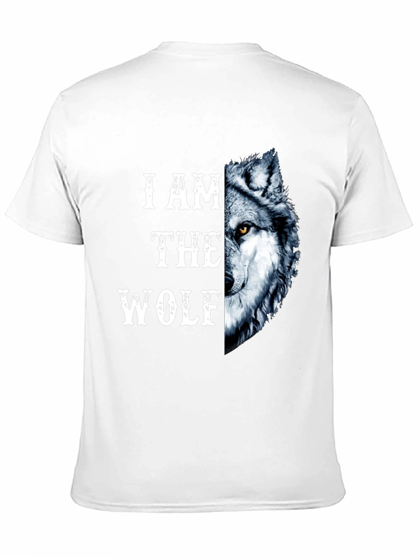 Black I Am The Wolf Graphic Print T-Shirt view 11