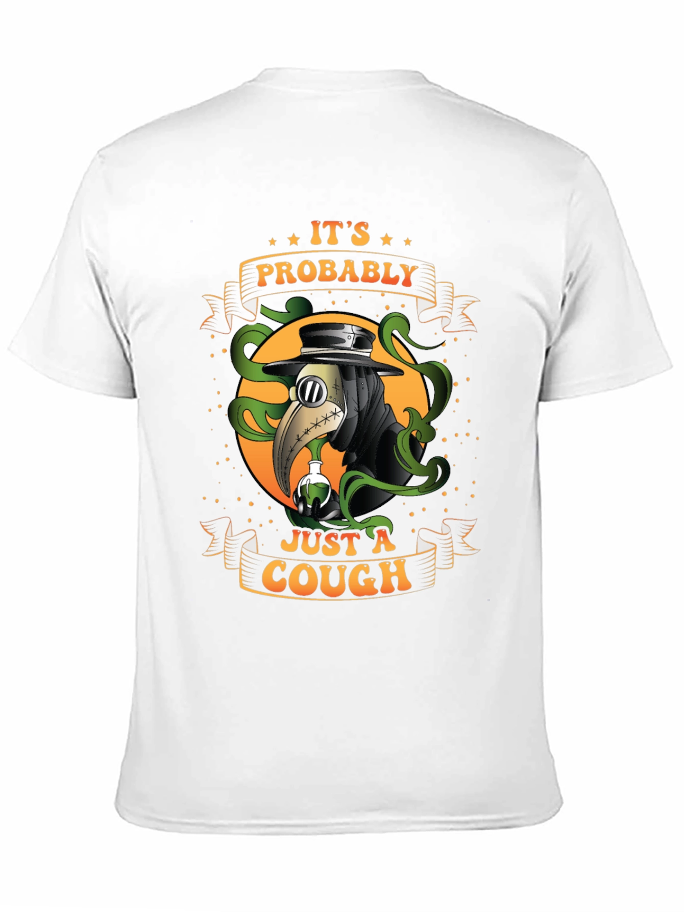 Black It's Probably Just A Cough T-Shirt view 11