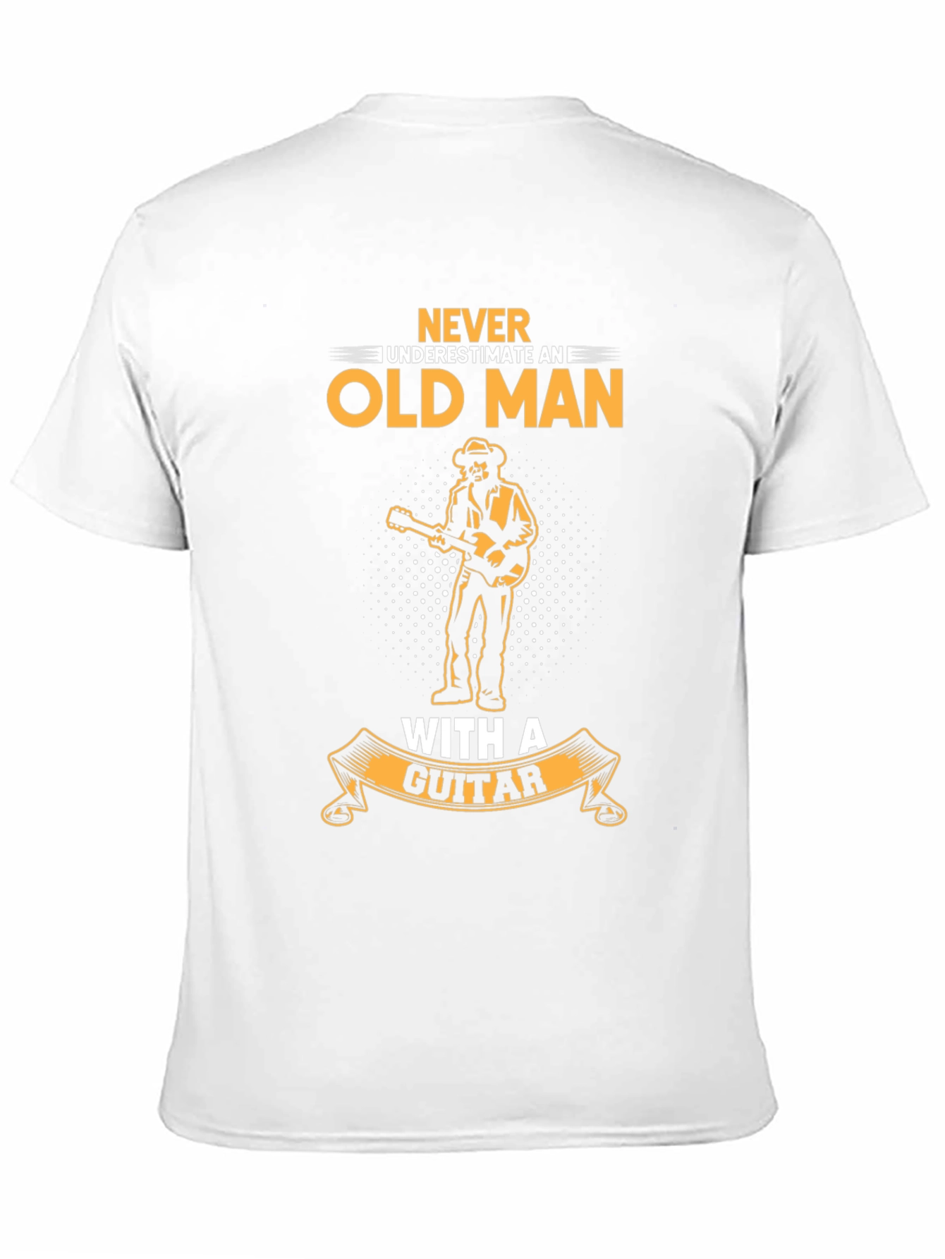 Black Never Underestimate an Old Man with a Guitar T-Shirt view 11