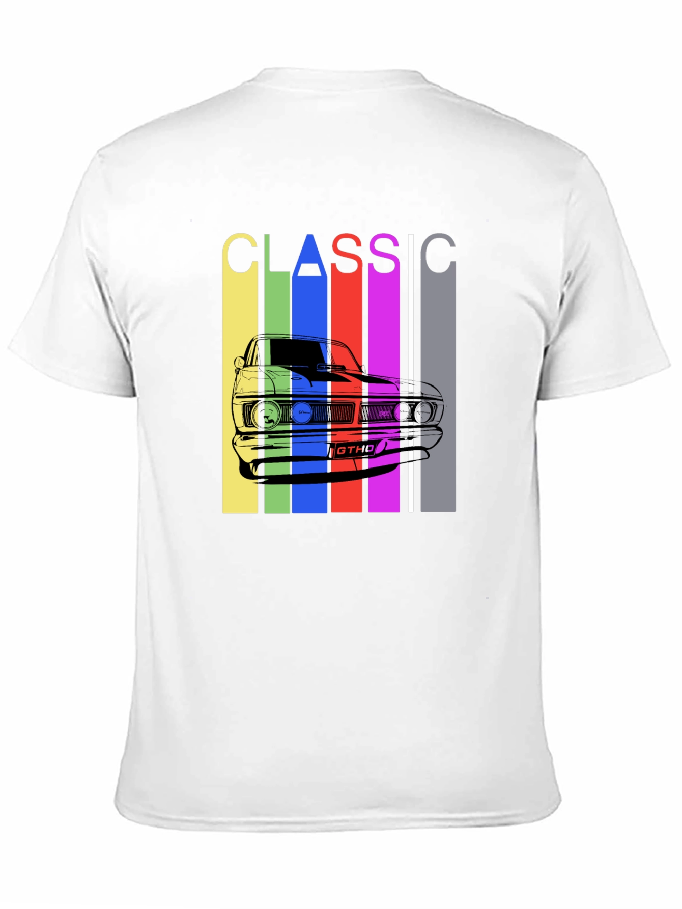 Black Classic Car T-Shirt - Retro Style Men's Tee view 11