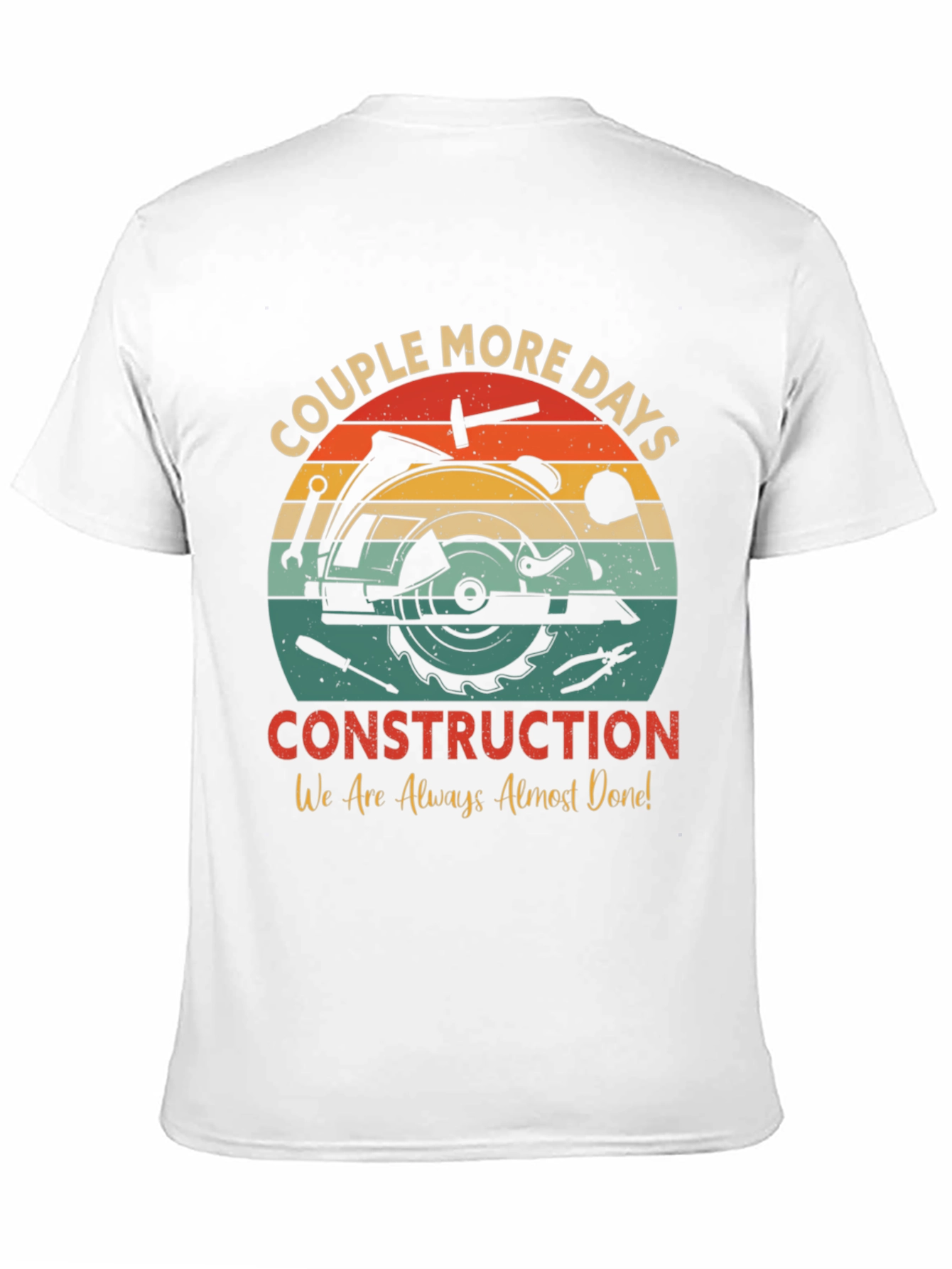 Black Construction T-Shirt: Couple More Days Design view 11