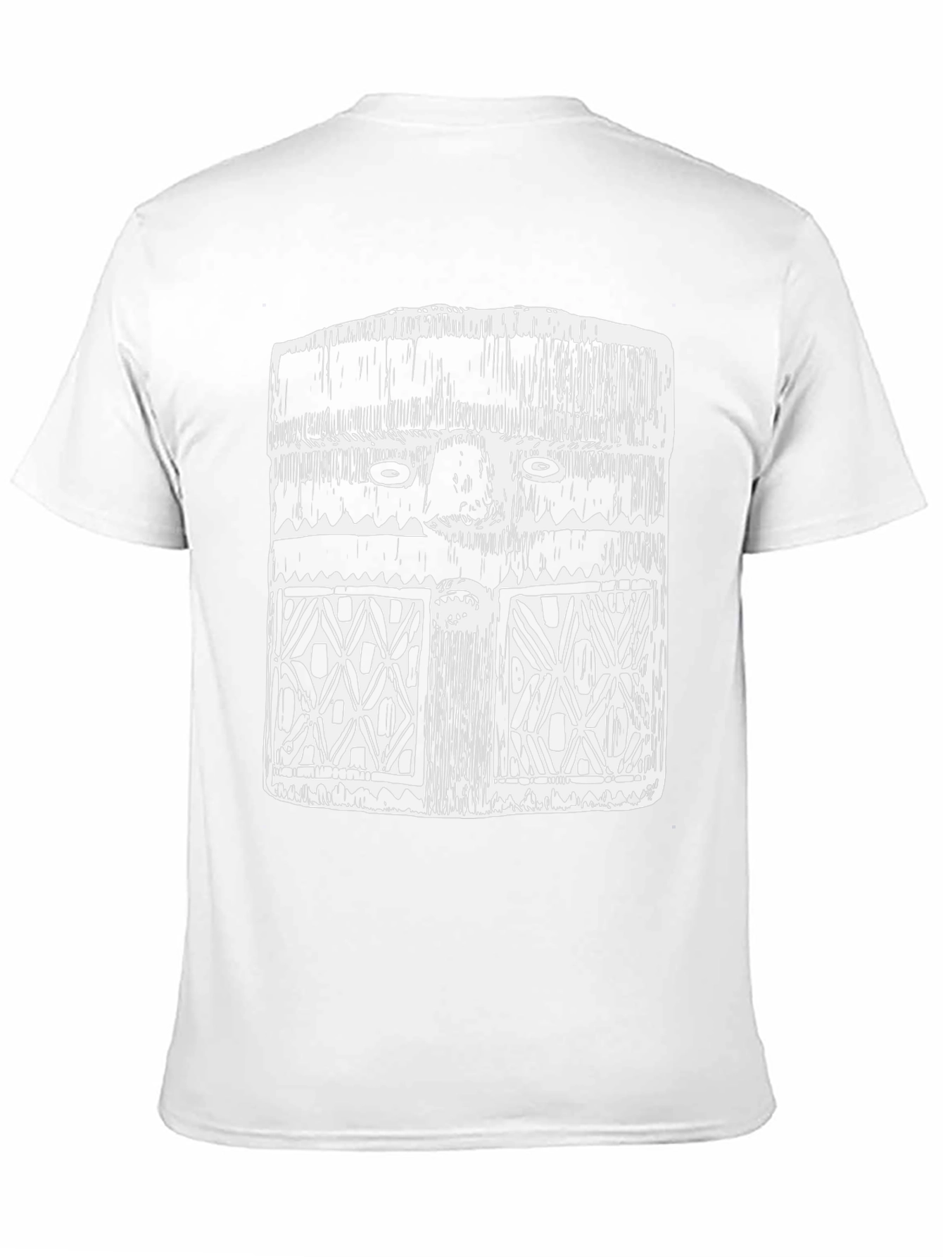 Black Tribal Mask Graphic Tee - Modern Streetwear Shirt view 11