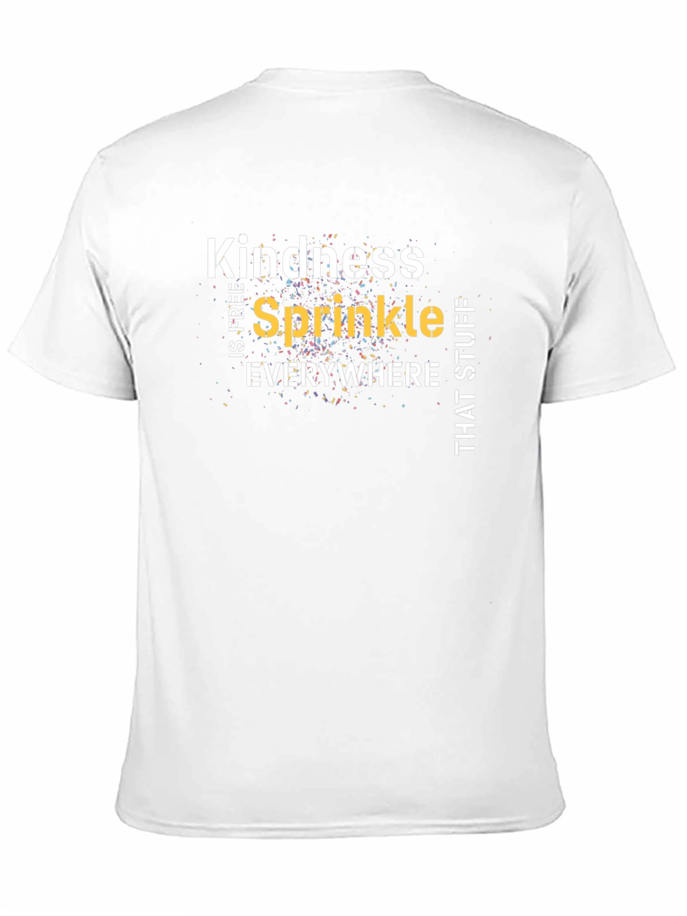 Black Kindness Sprinkle Everywhere Black T-Shirt view 11