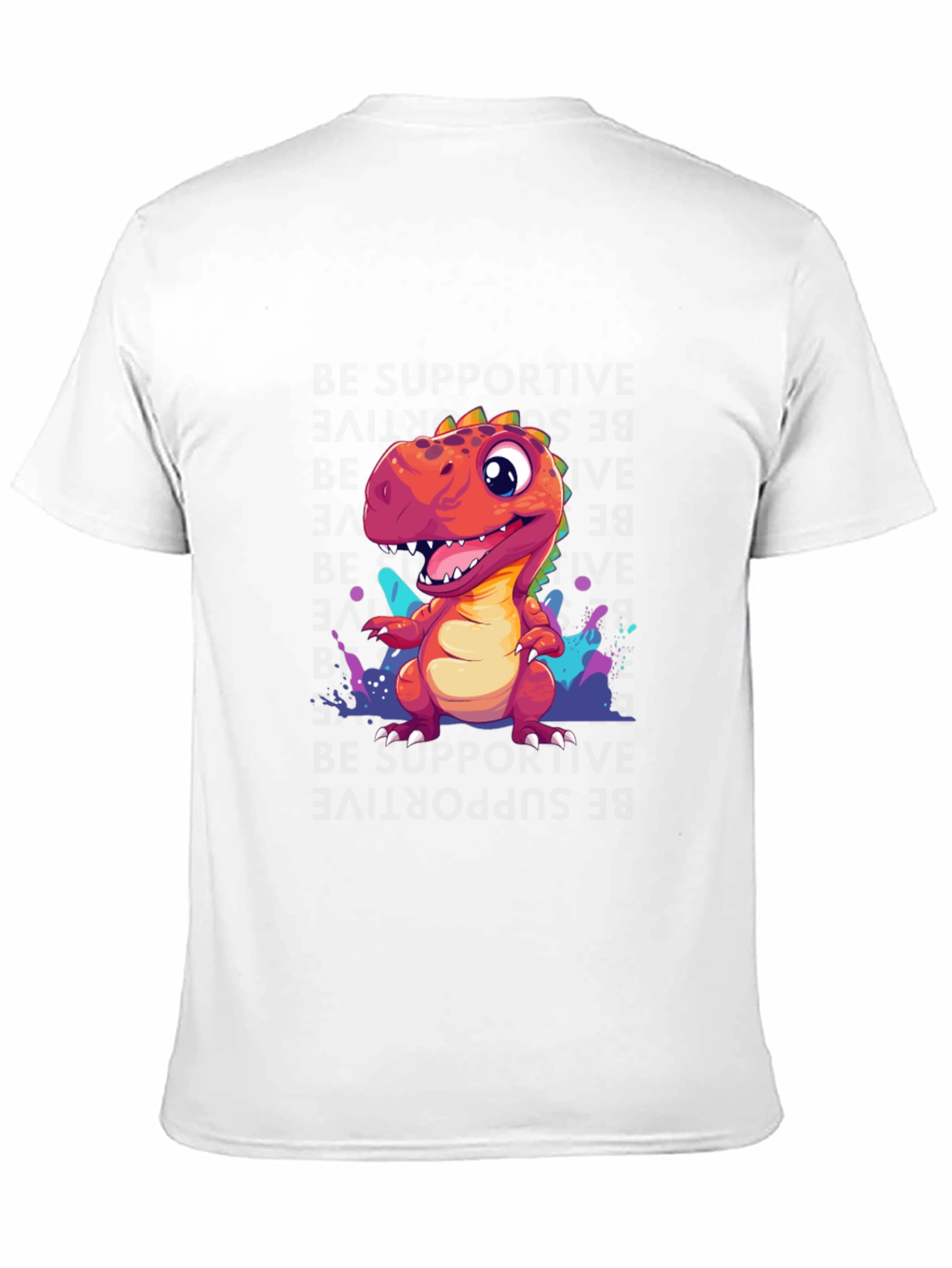 Black Dino T-Shirt - Fun Cartoon Design view 11