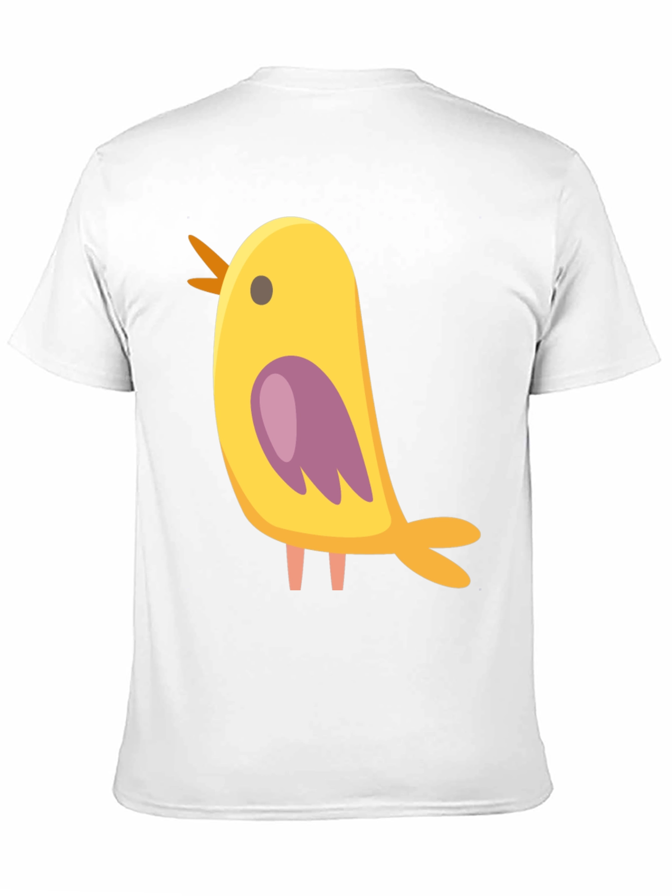 Black Cute Bird Graphic Tee - Black Cotton Blend view 11