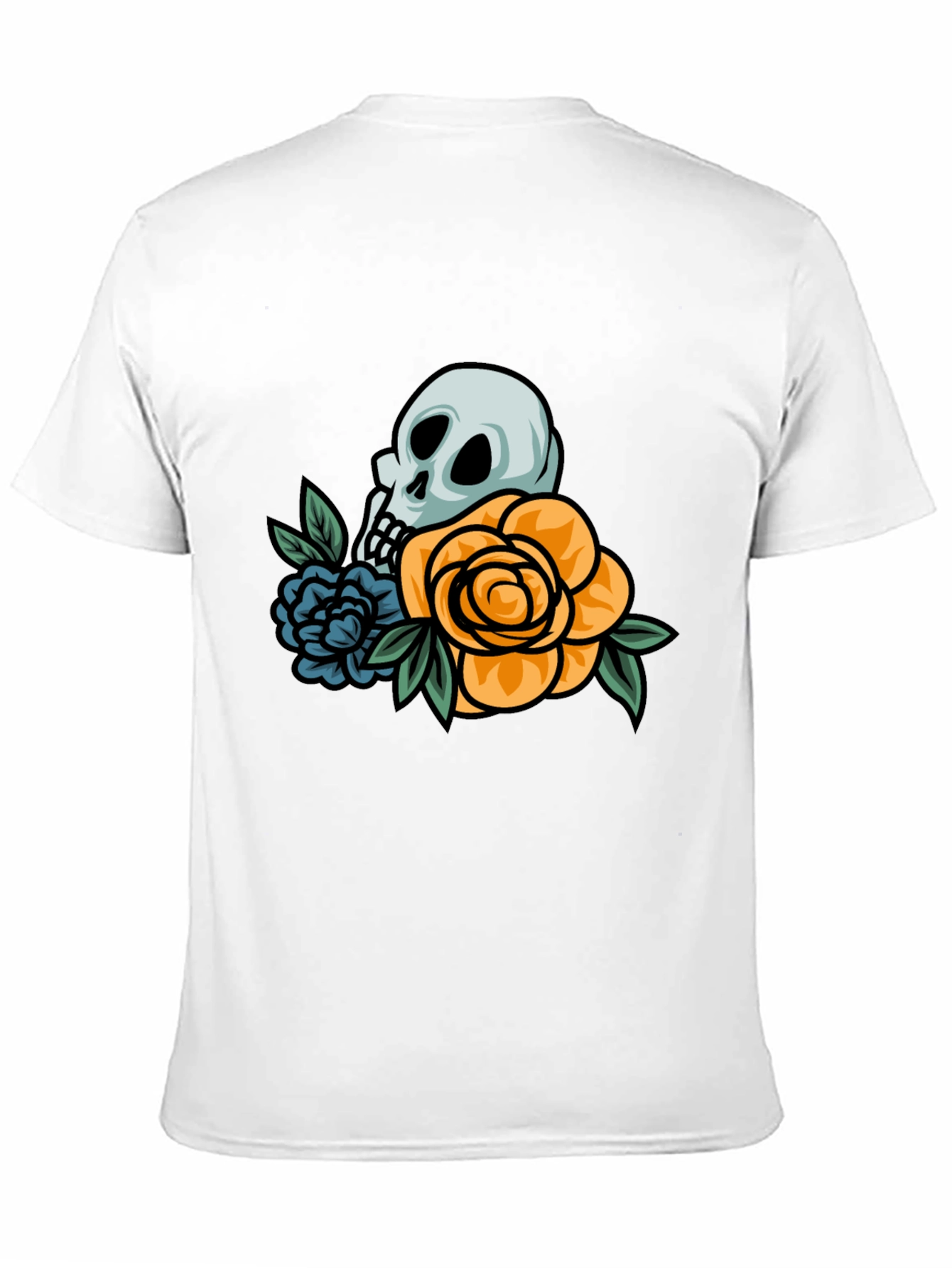 Black Skull & Roses Graphic T-Shirt view 11