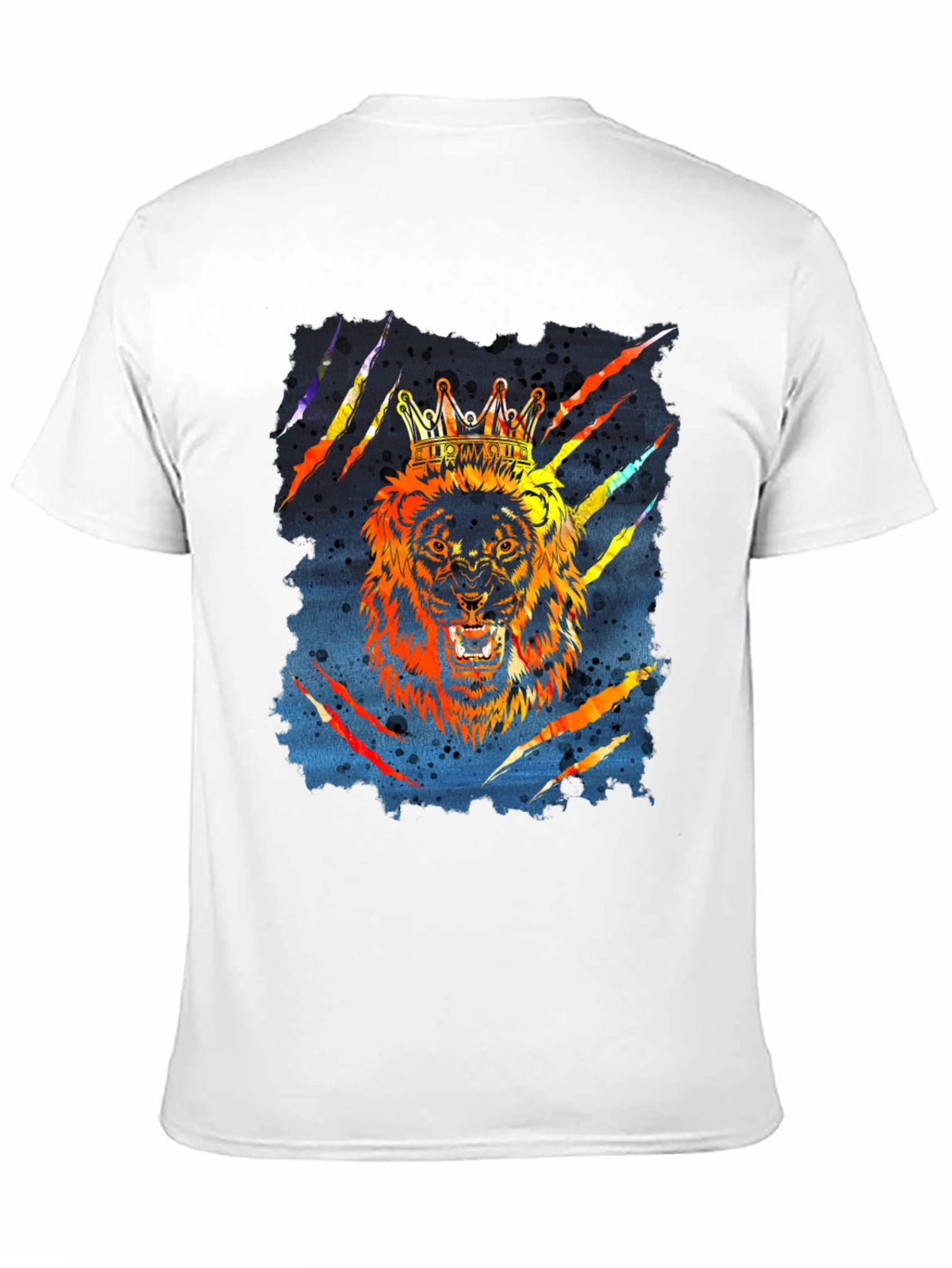 Black King Lion Graphic T-Shirt - Mens Black Tee view 11
