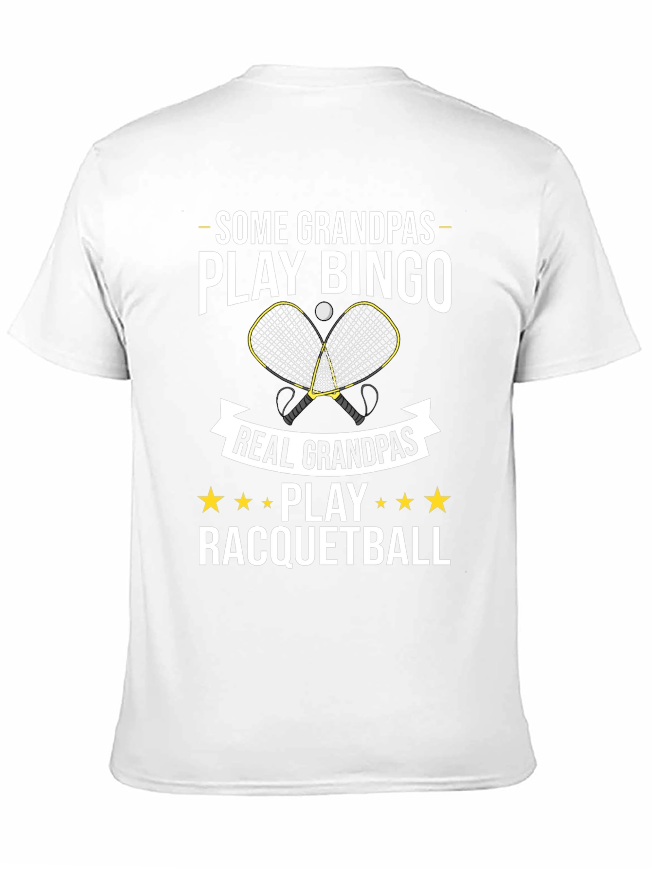 Black Funny Grandpas Racquetball T-Shirt view 11