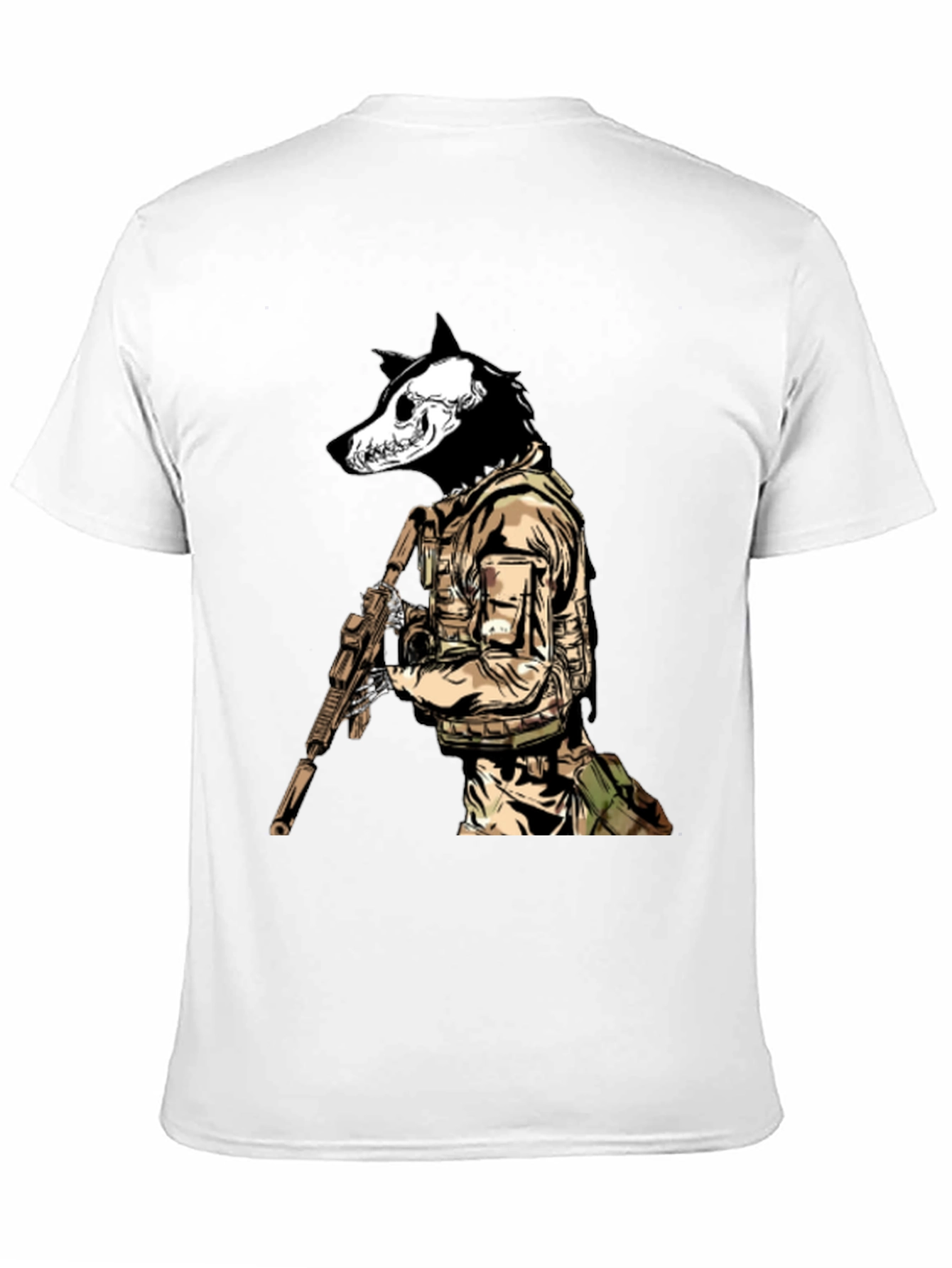 Black Tactical Wolf T-Shirt - Military Style view 11