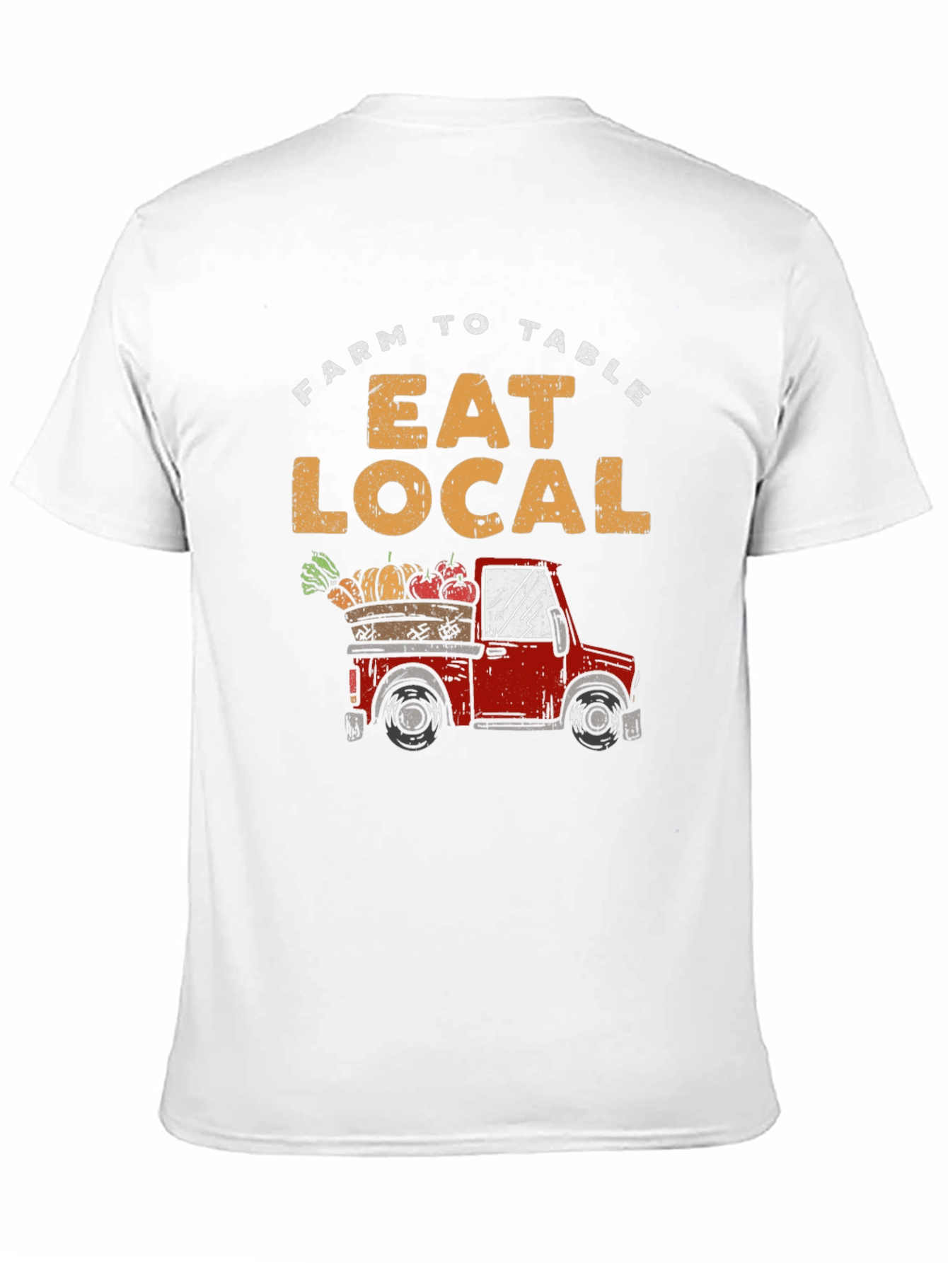 Black Farm to Table Eat Local T-Shirt view 11