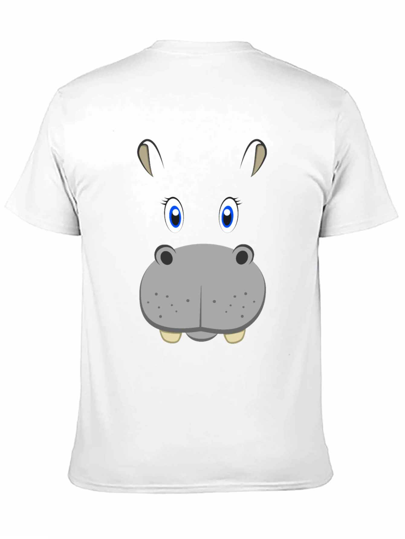 Black Hippo Face Graphic Tee - Unique Animal Design view 11