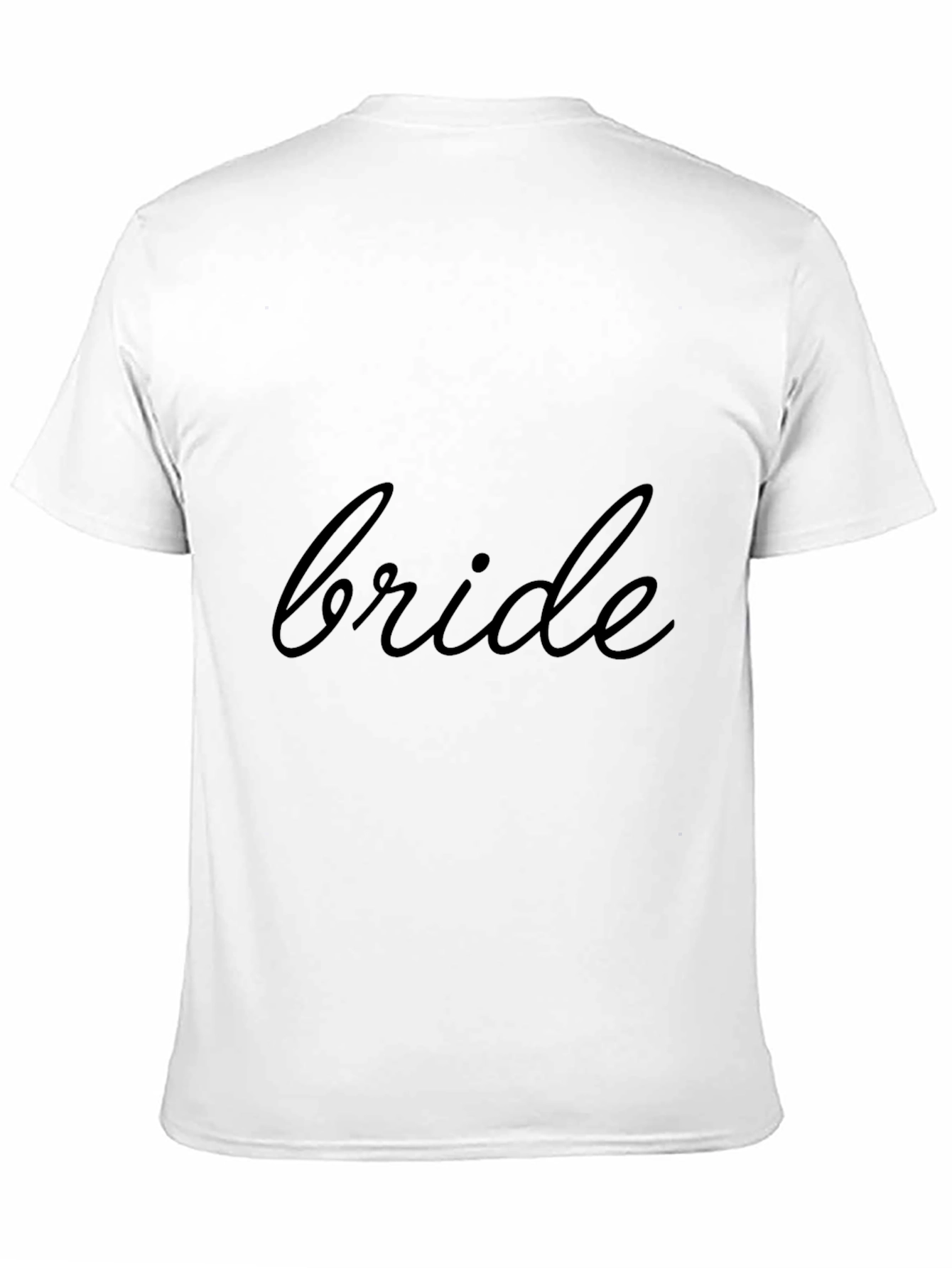 Black Bride Script T-Shirt - Wedding Day Apparel view 11