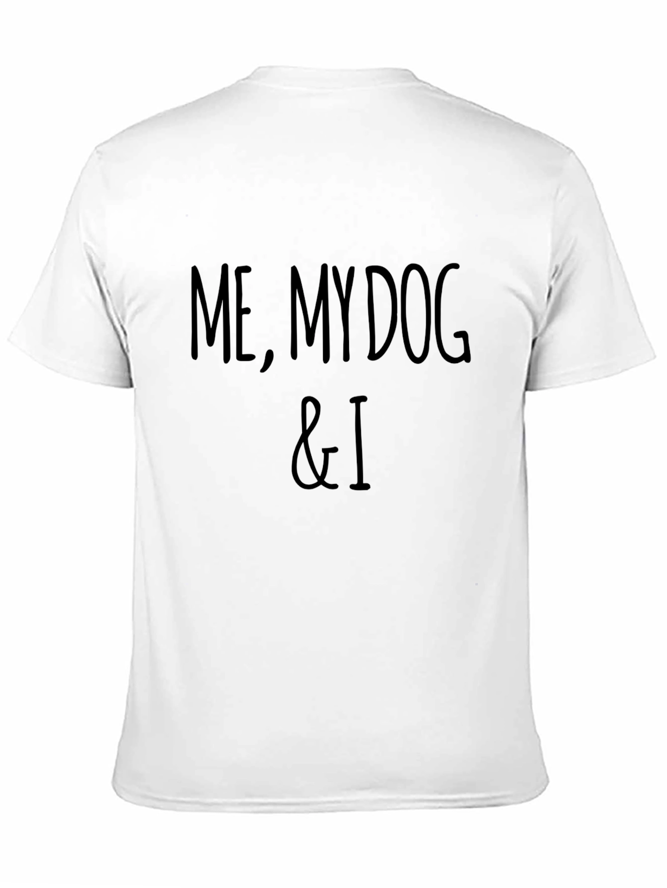 Black Me, My Dog & I Black Crewneck T-Shirt view 11
