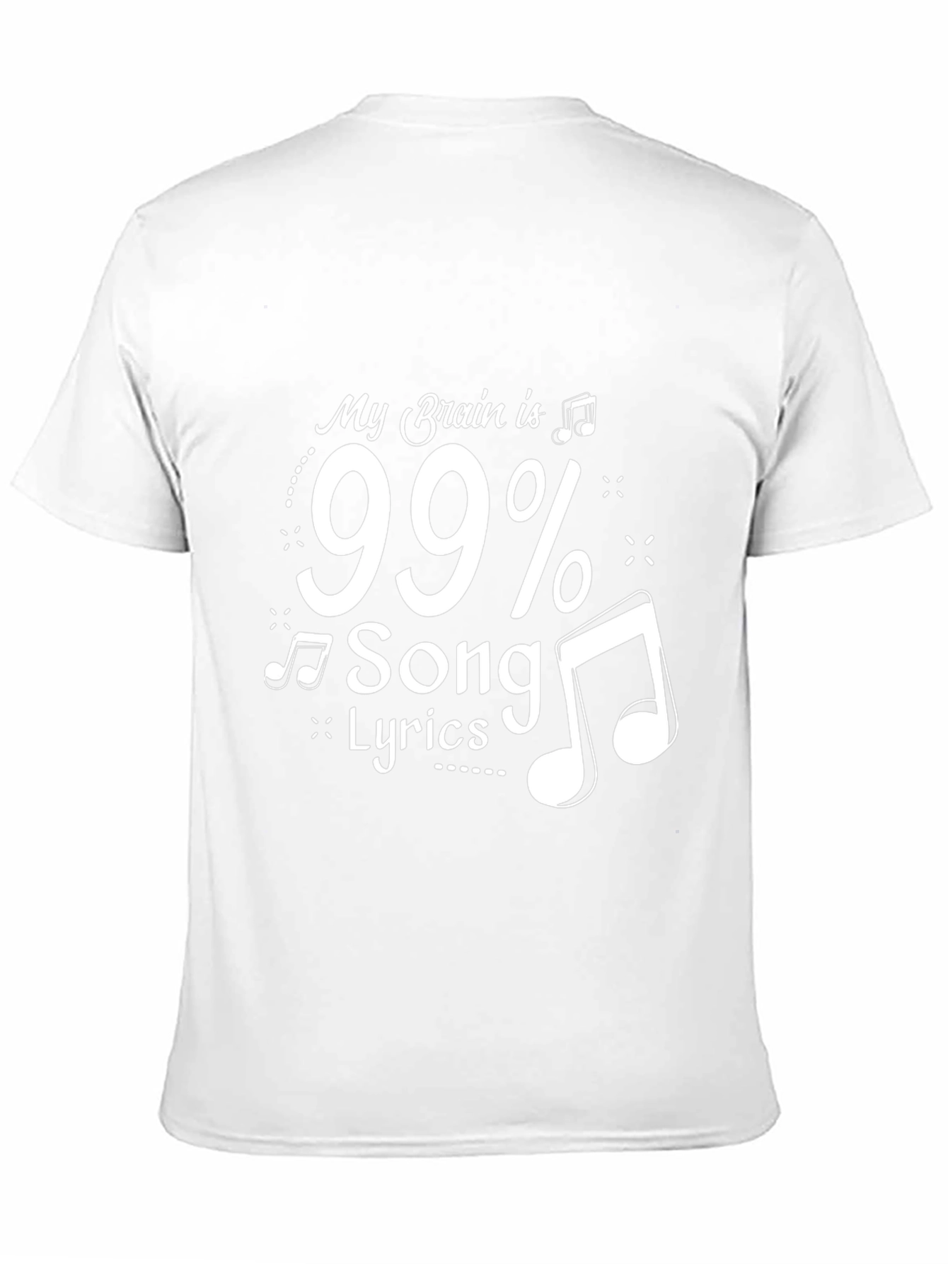 Black 99% Song Lyrics Black Tee - Music Lover Gift view 11